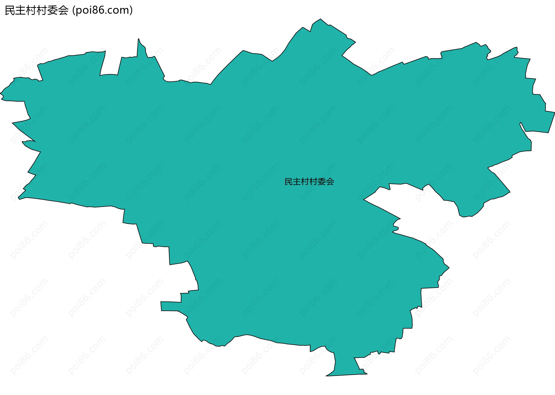 民主村村委会边界地图