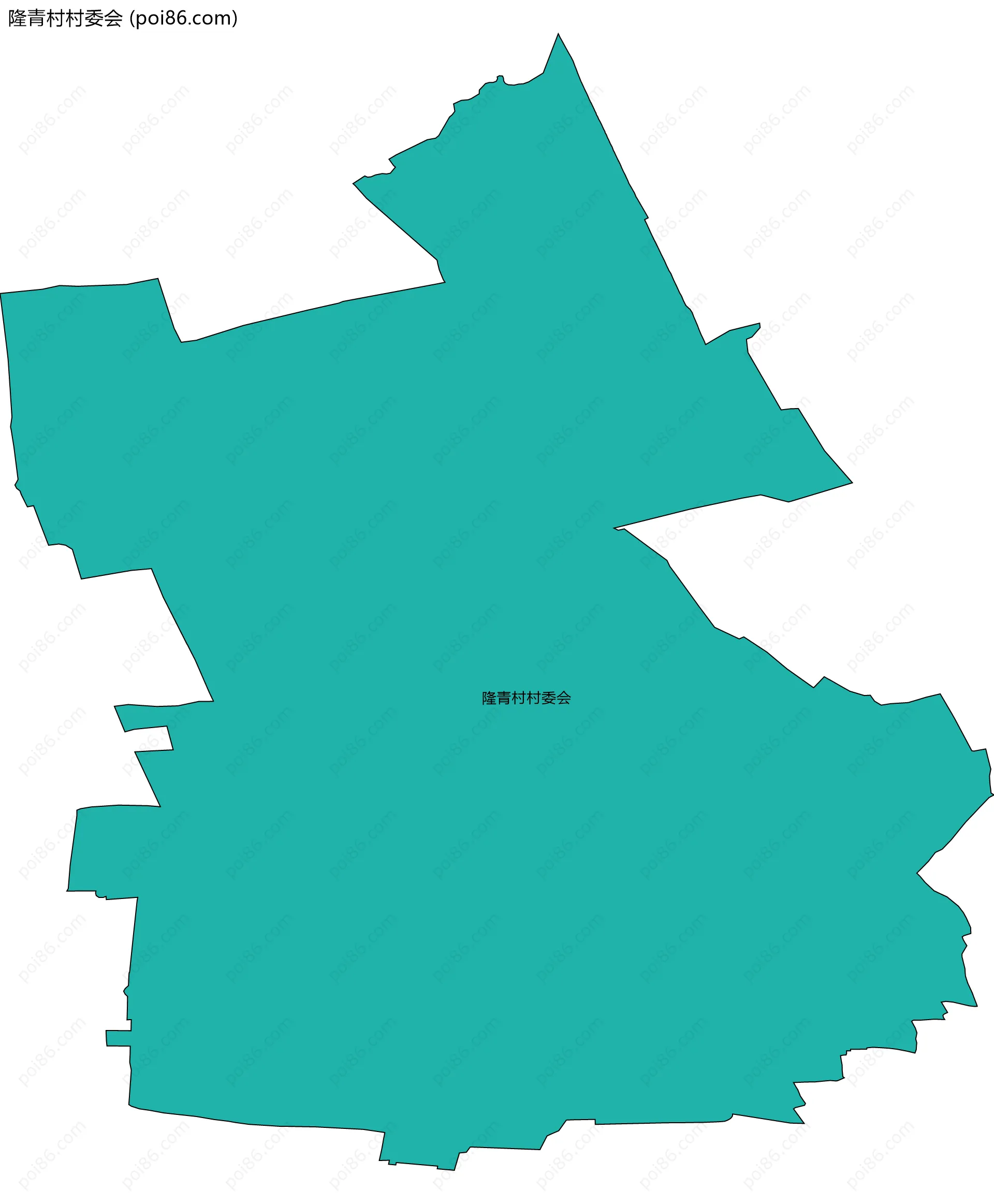 隆青村村委会边界地图