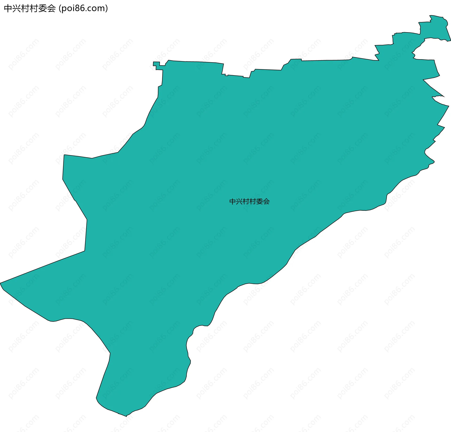 中兴村村委会边界地图