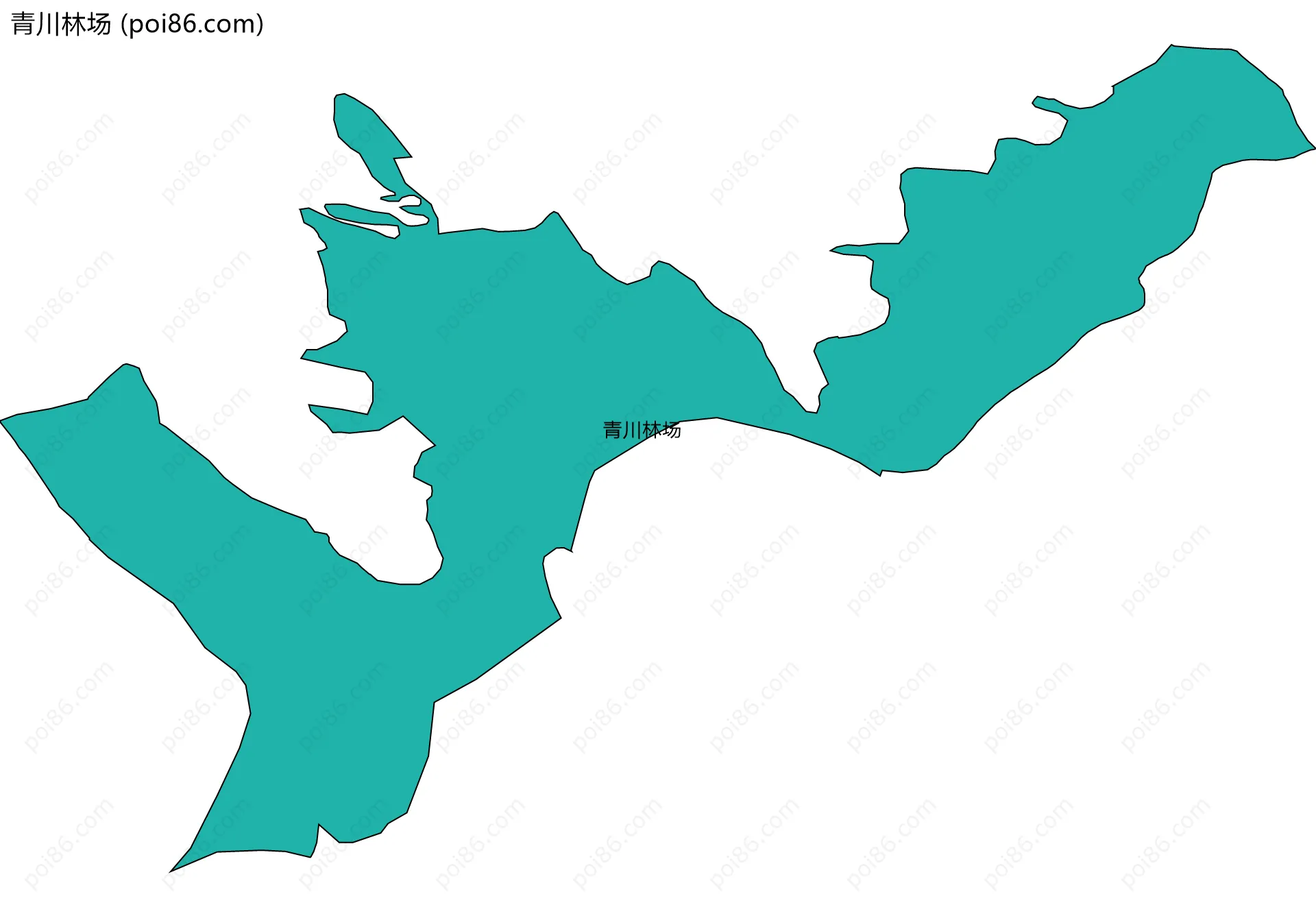 青川林场边界地图