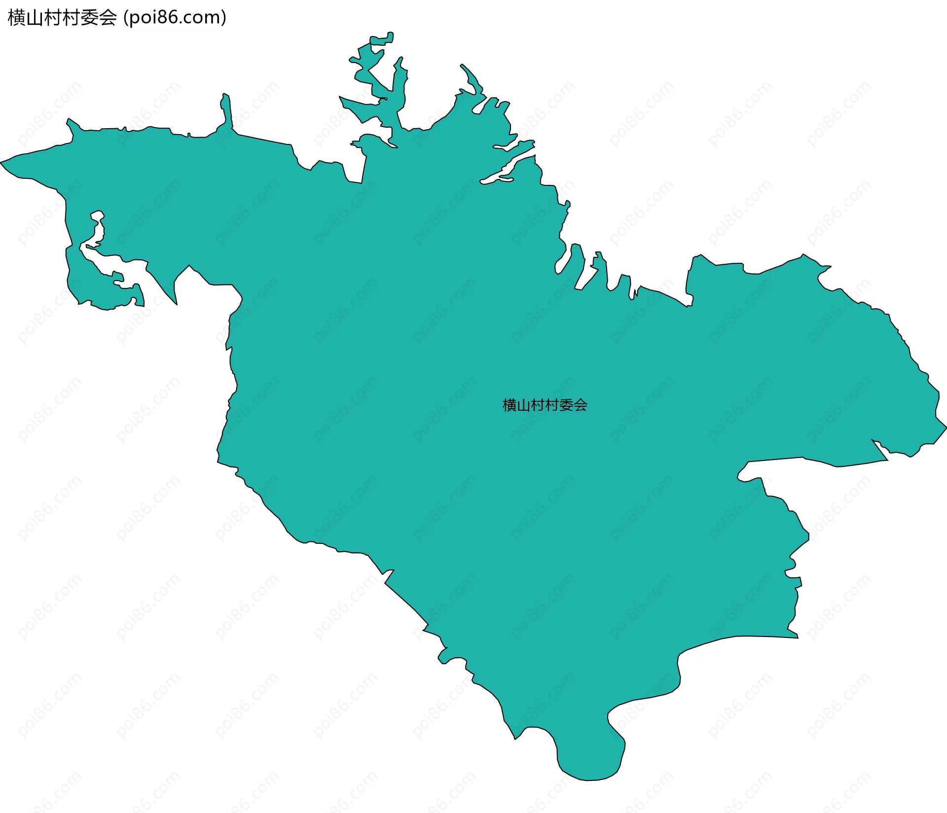 横山村村委会边界地图