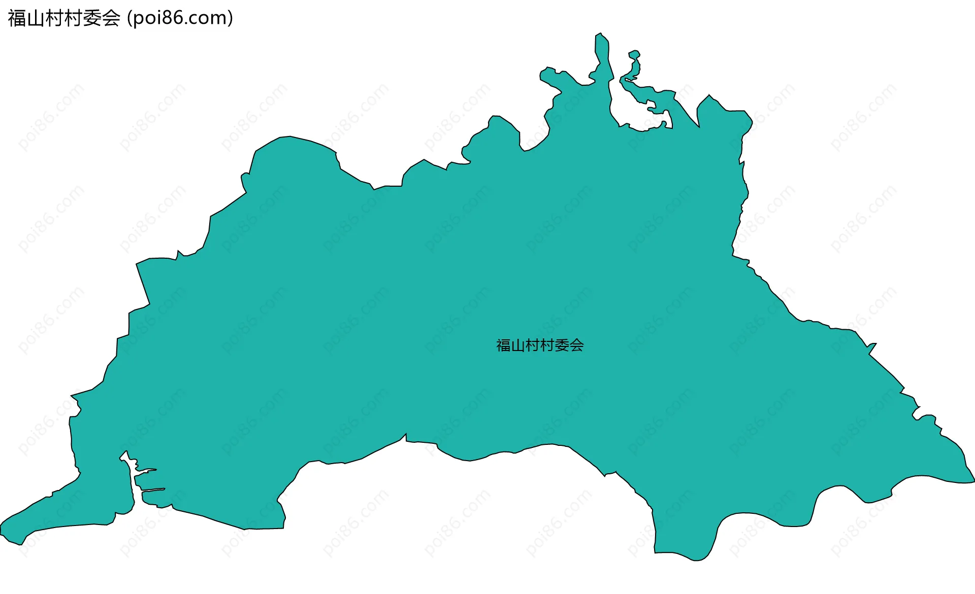 福山村村委会边界地图