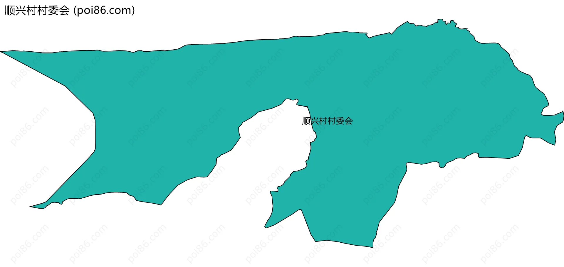 顺兴村村委会边界地图