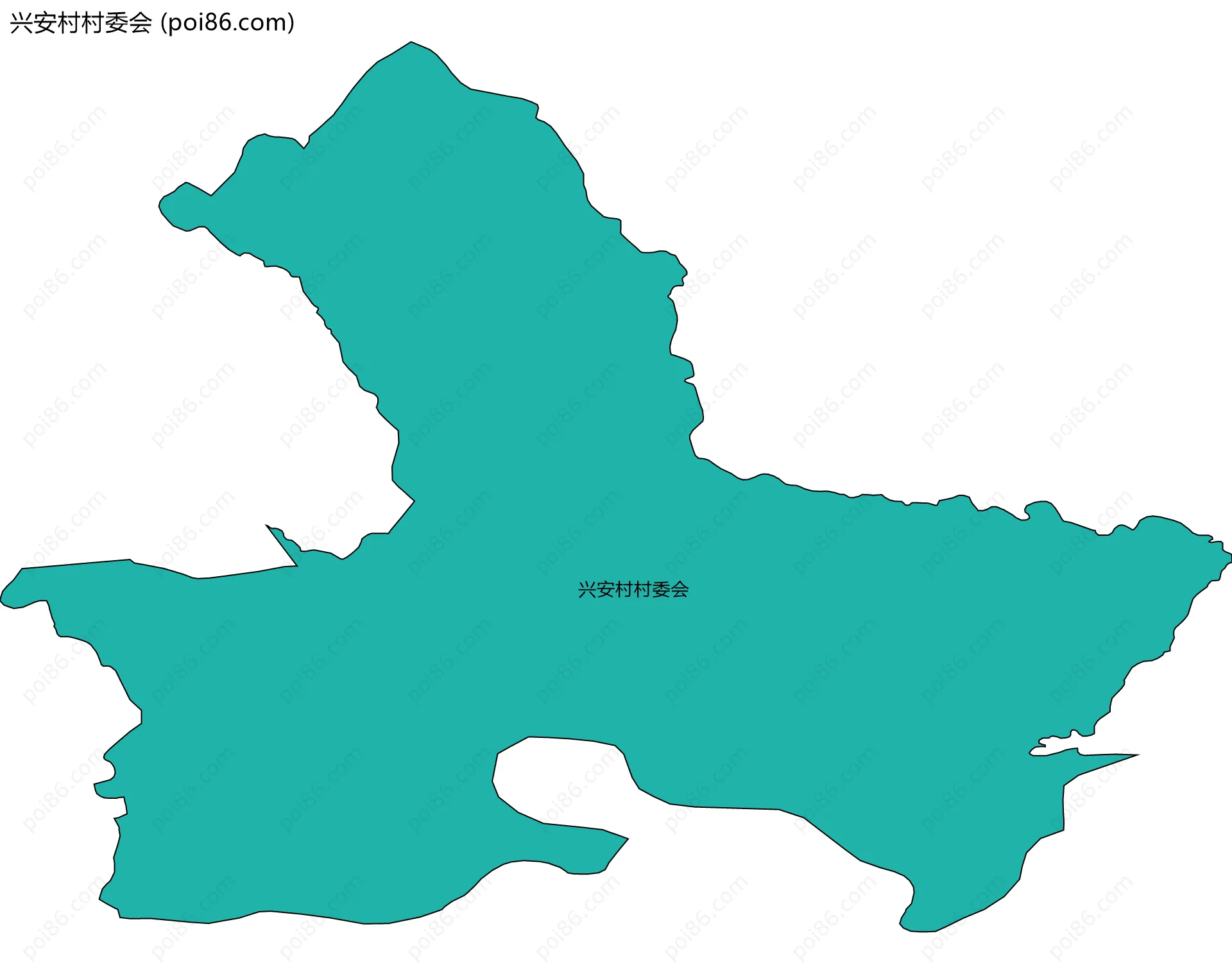 兴安村村委会边界地图
