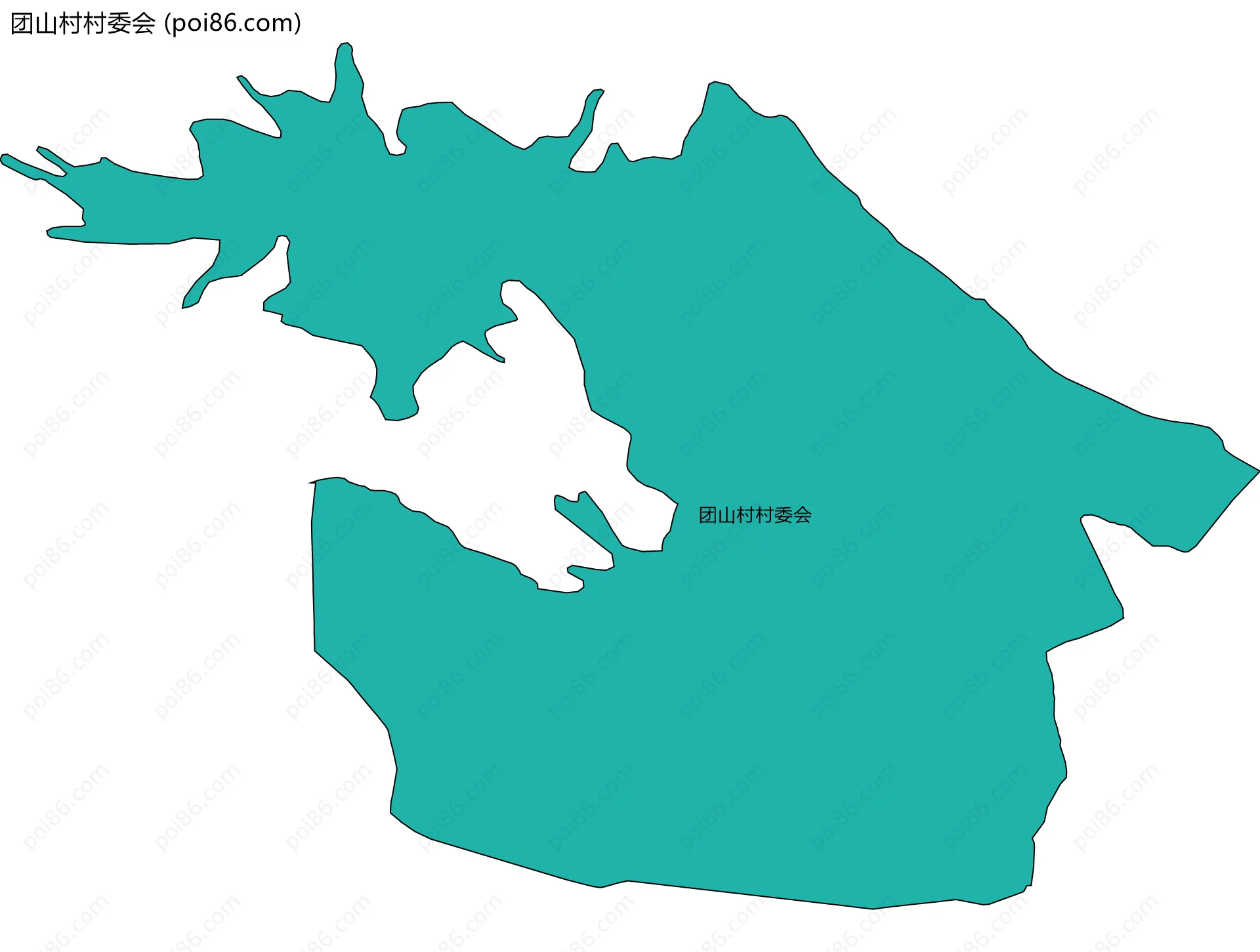 团山村村委会边界地图