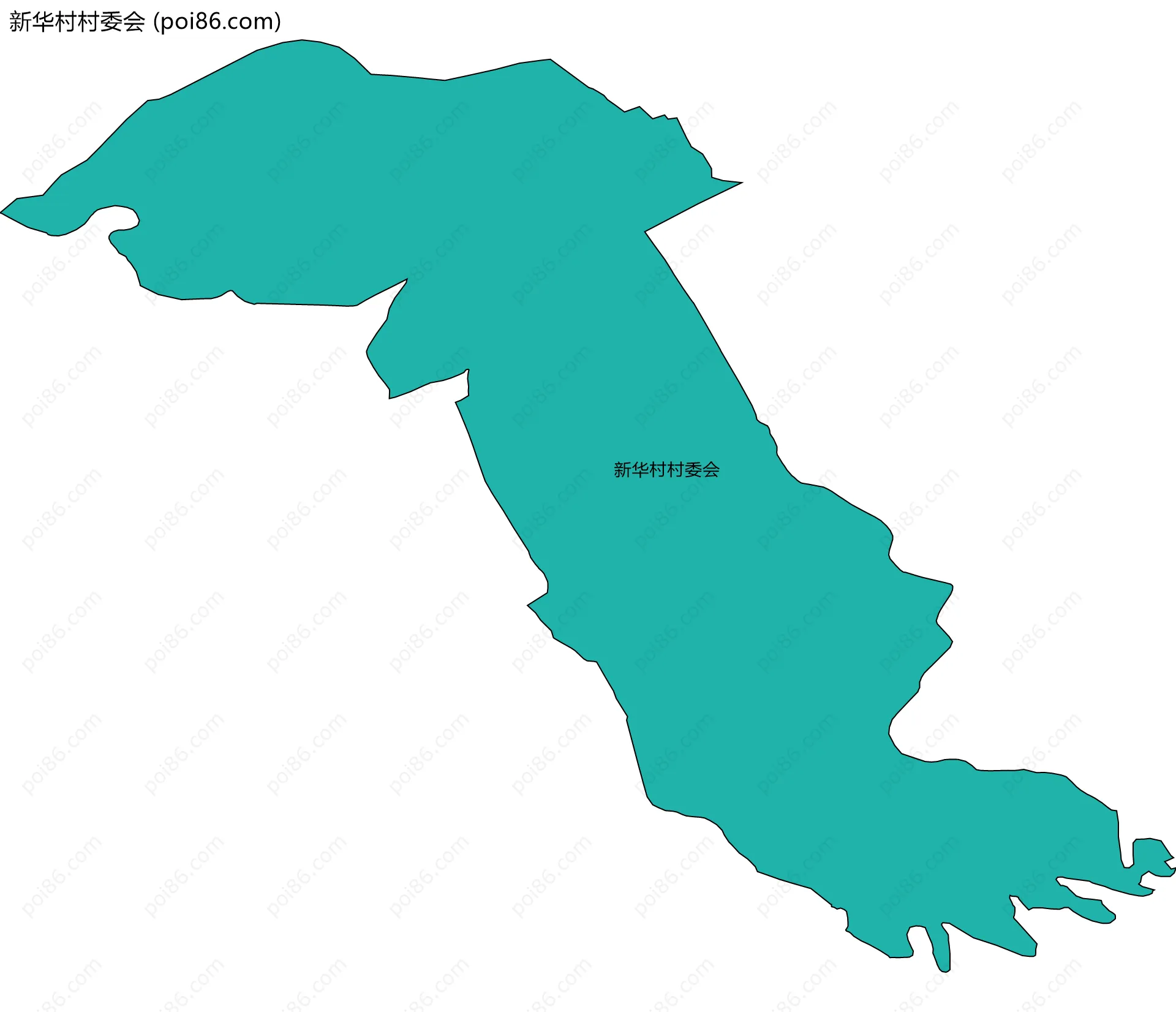 新华村村委会边界地图