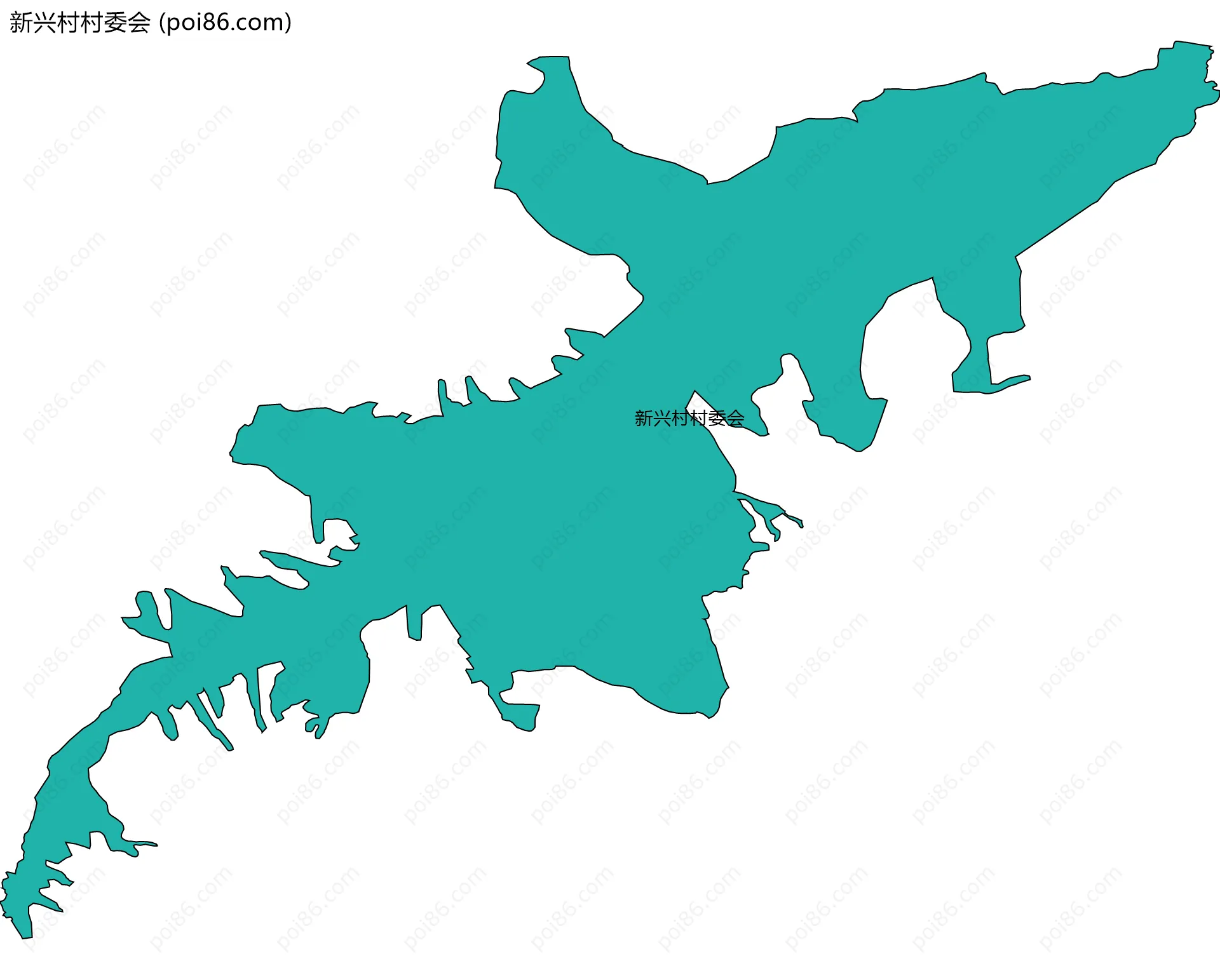 新兴村村委会边界地图