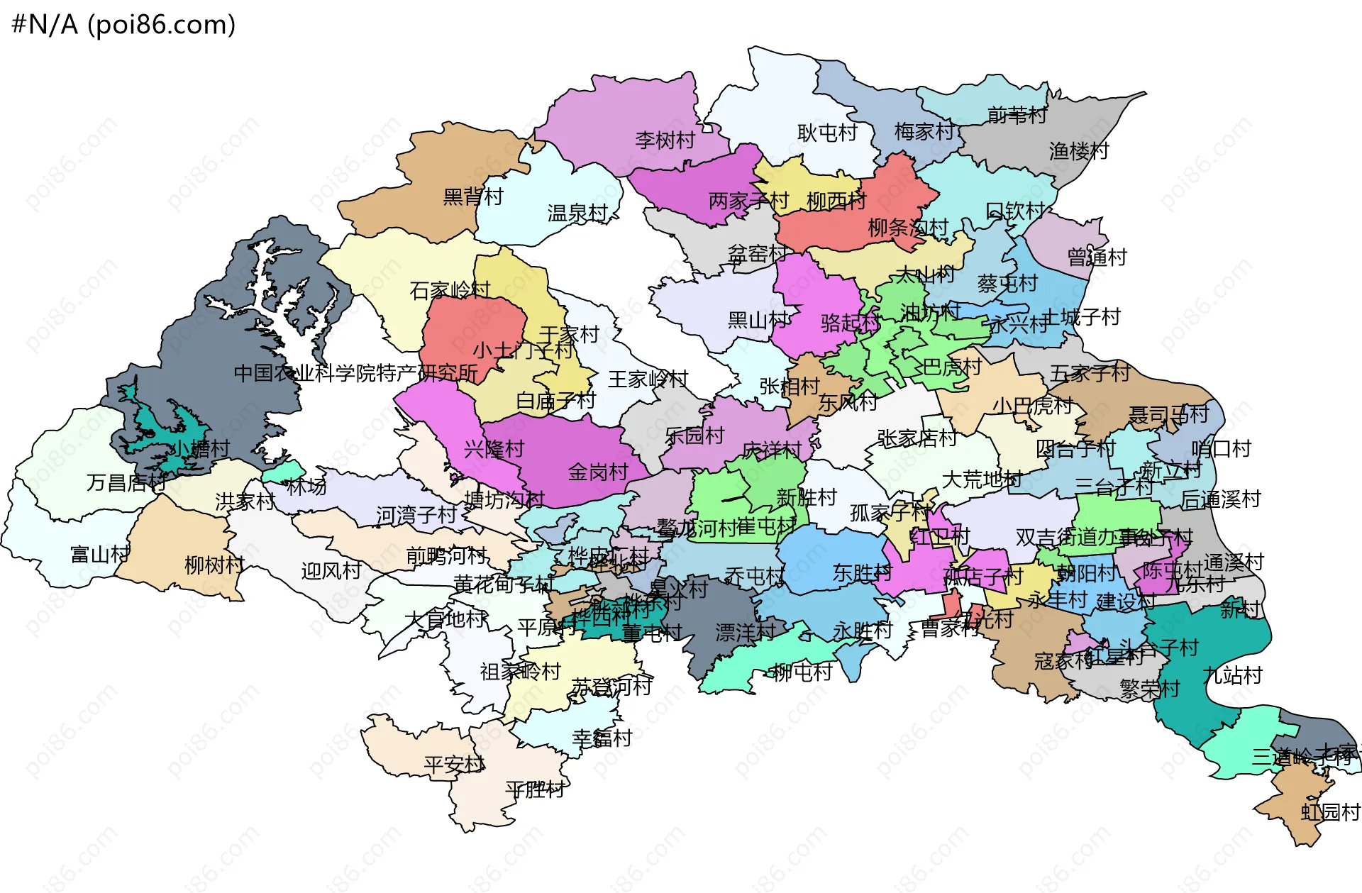 #N/A边界地图(五级行政区划)