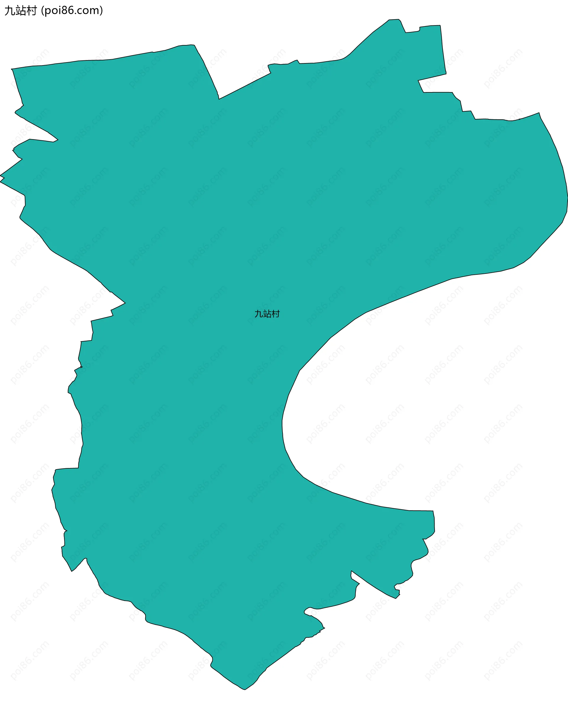 九站村边界地图