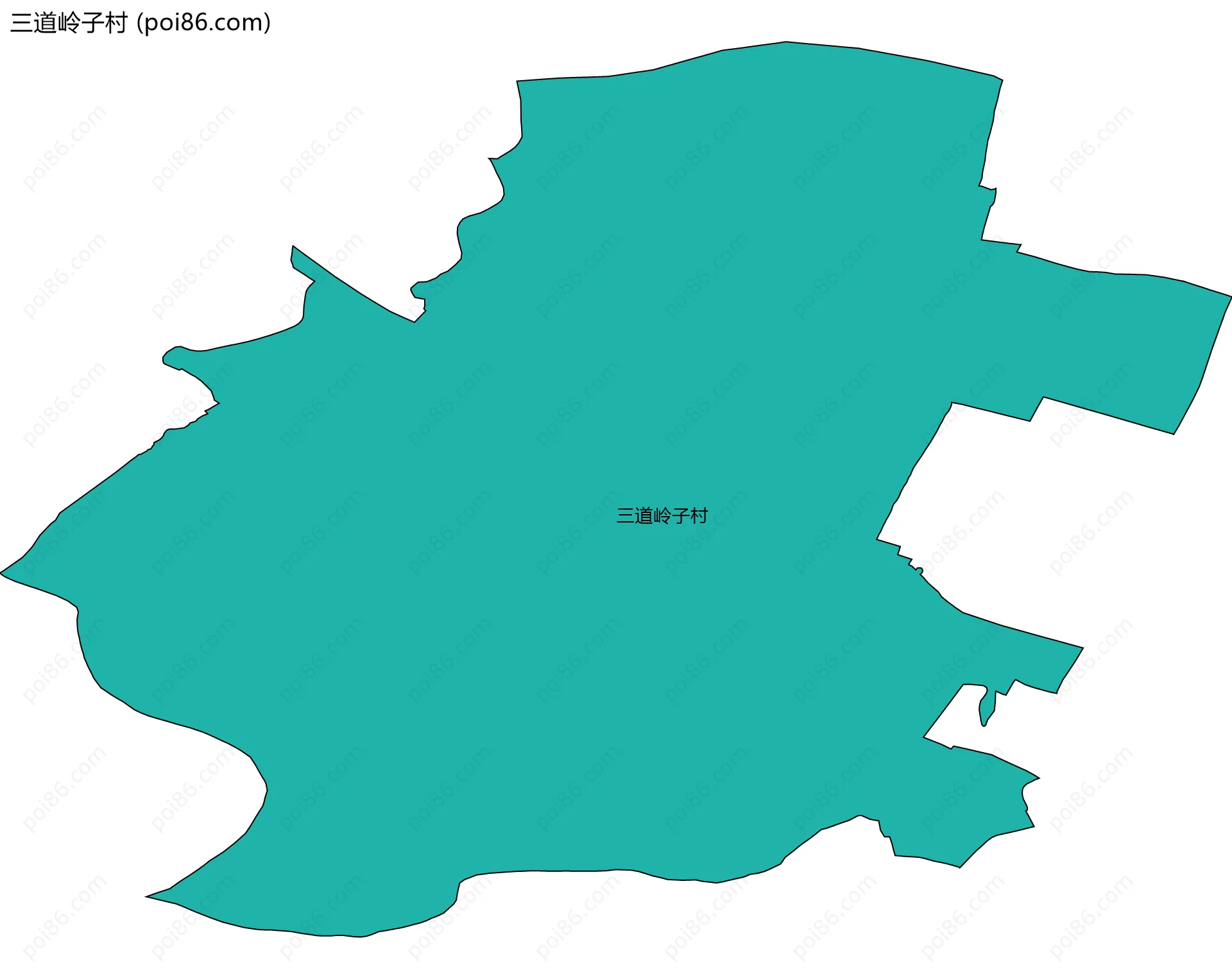 三道岭子村边界地图