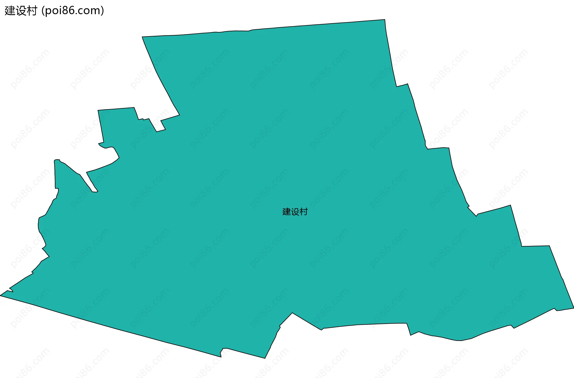 建设村边界地图