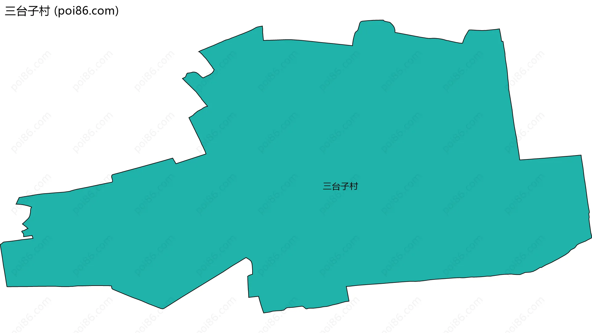 三台子村边界地图