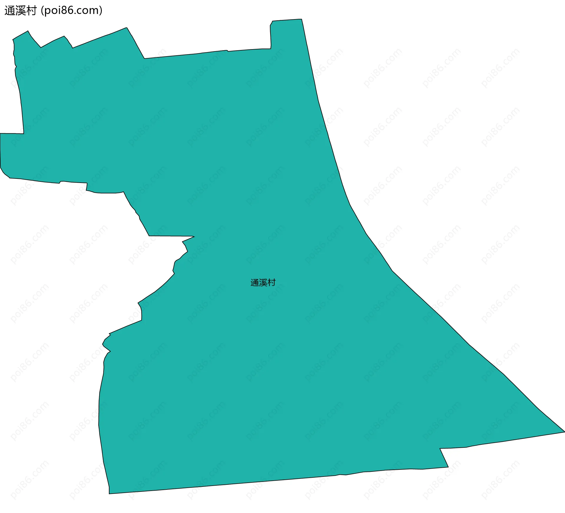 通溪村边界地图