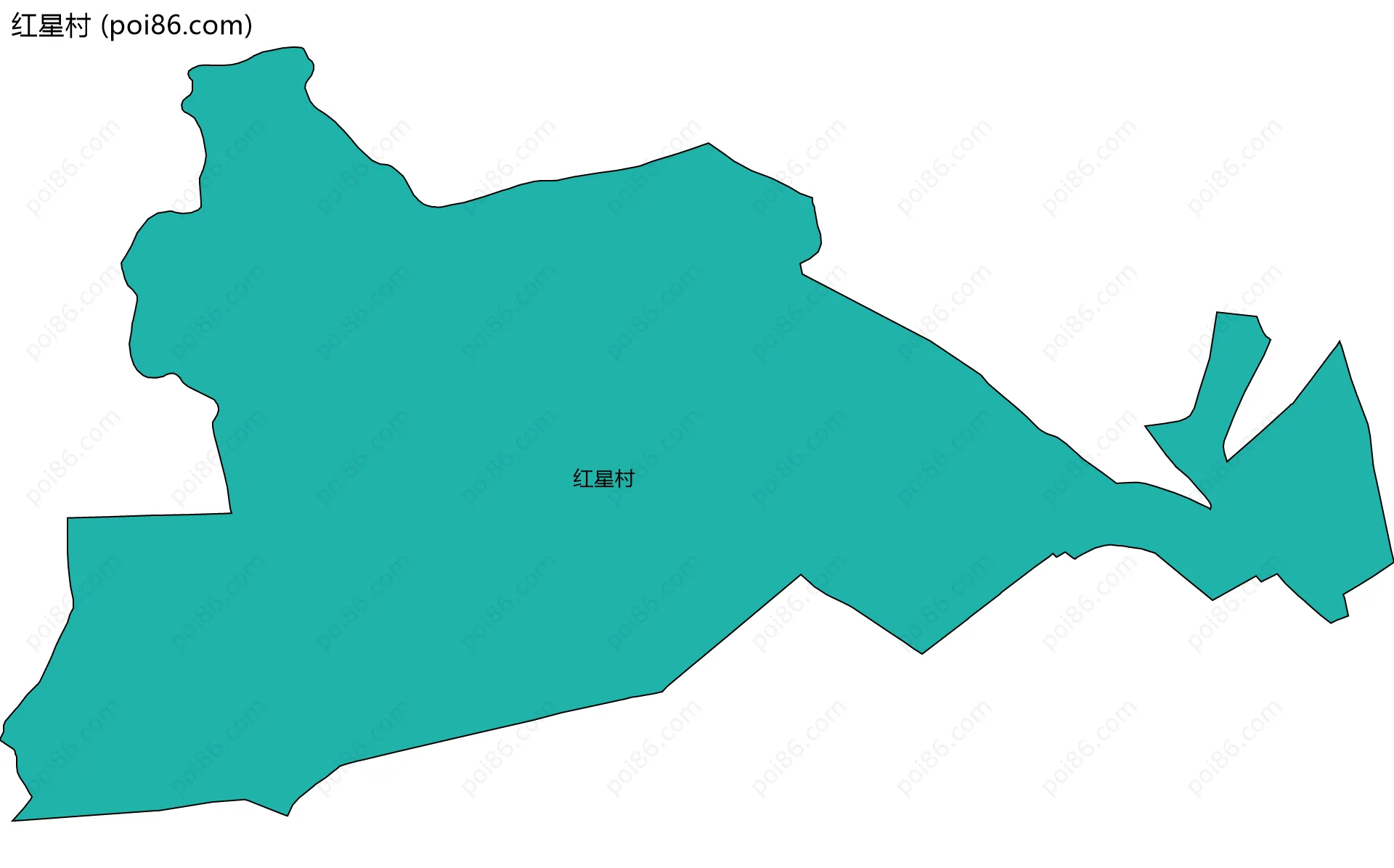 红星村边界地图