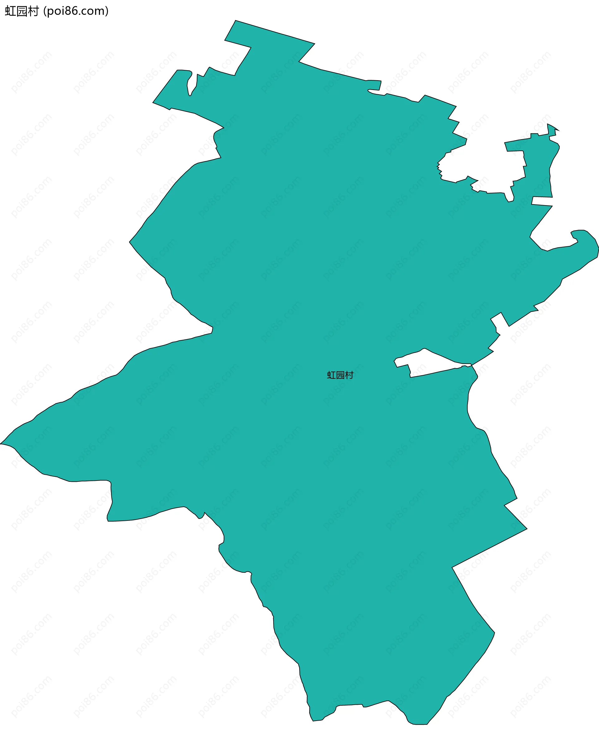 虹园村边界地图