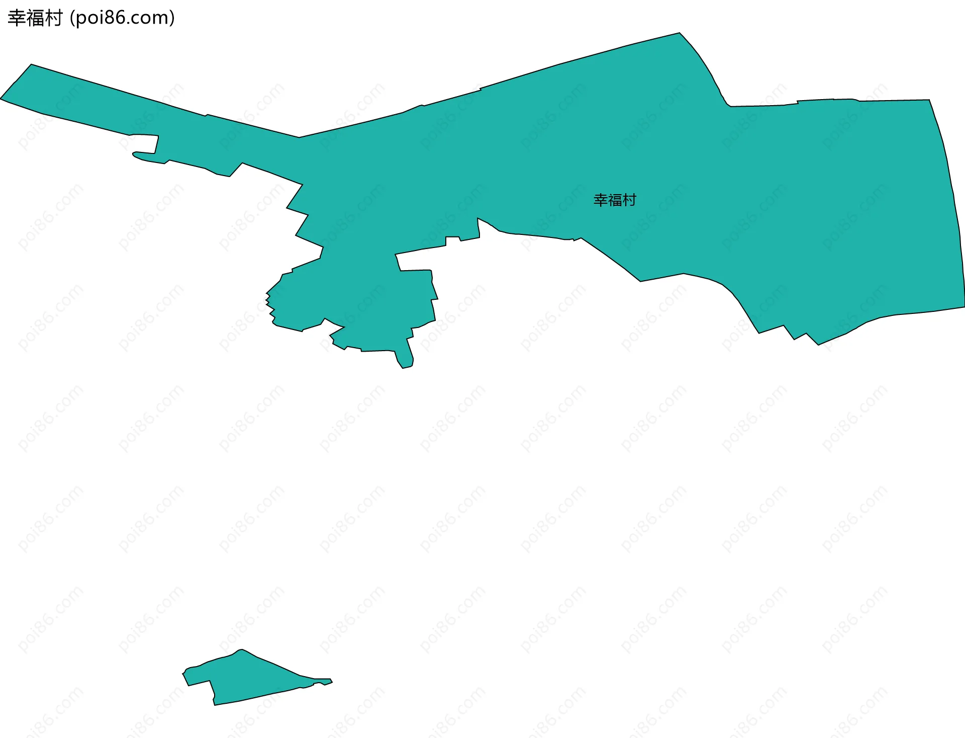 幸福村边界地图
