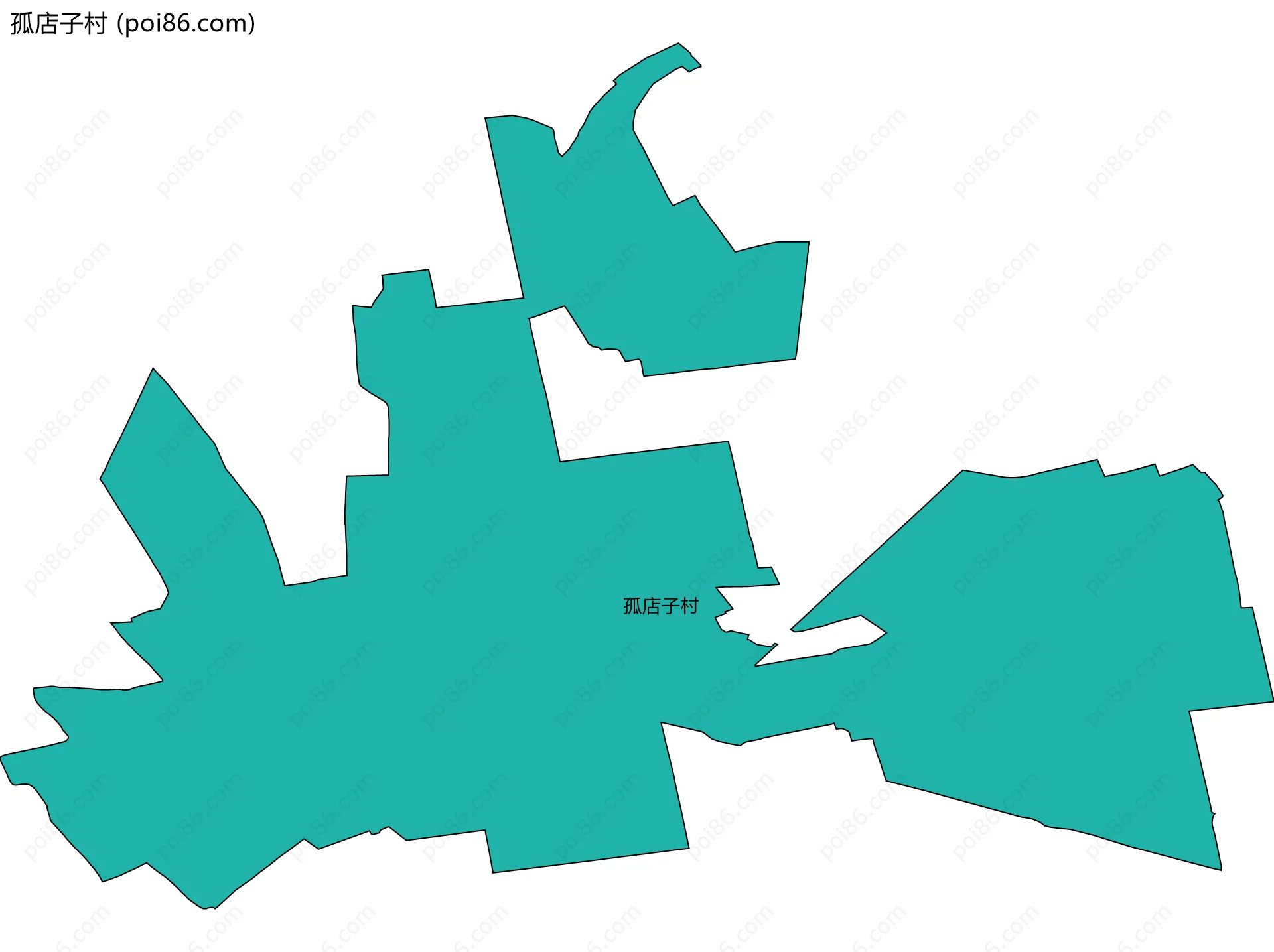 孤店子村边界地图