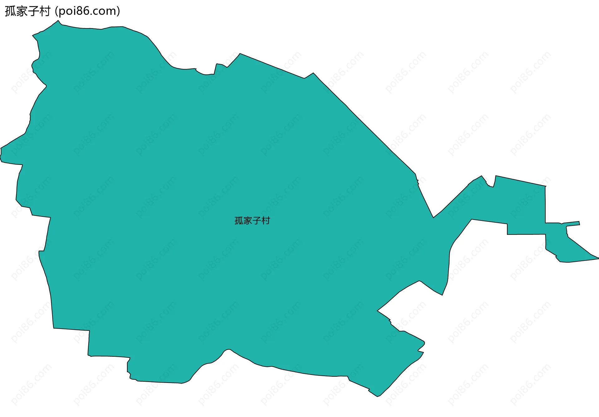 孤家子村边界地图
