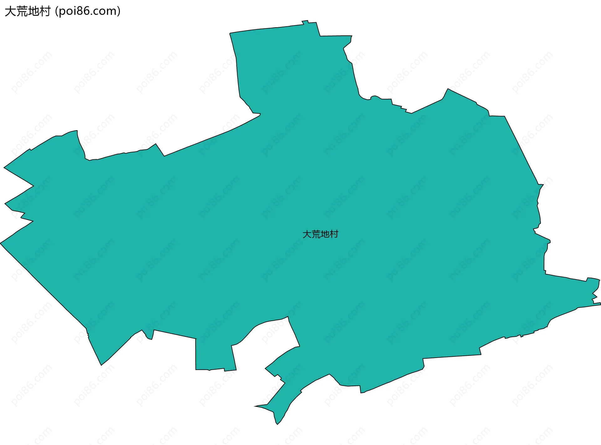 大荒地村边界地图