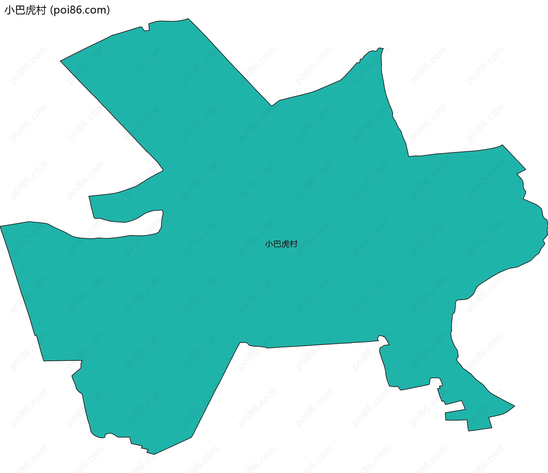 小巴虎村边界地图