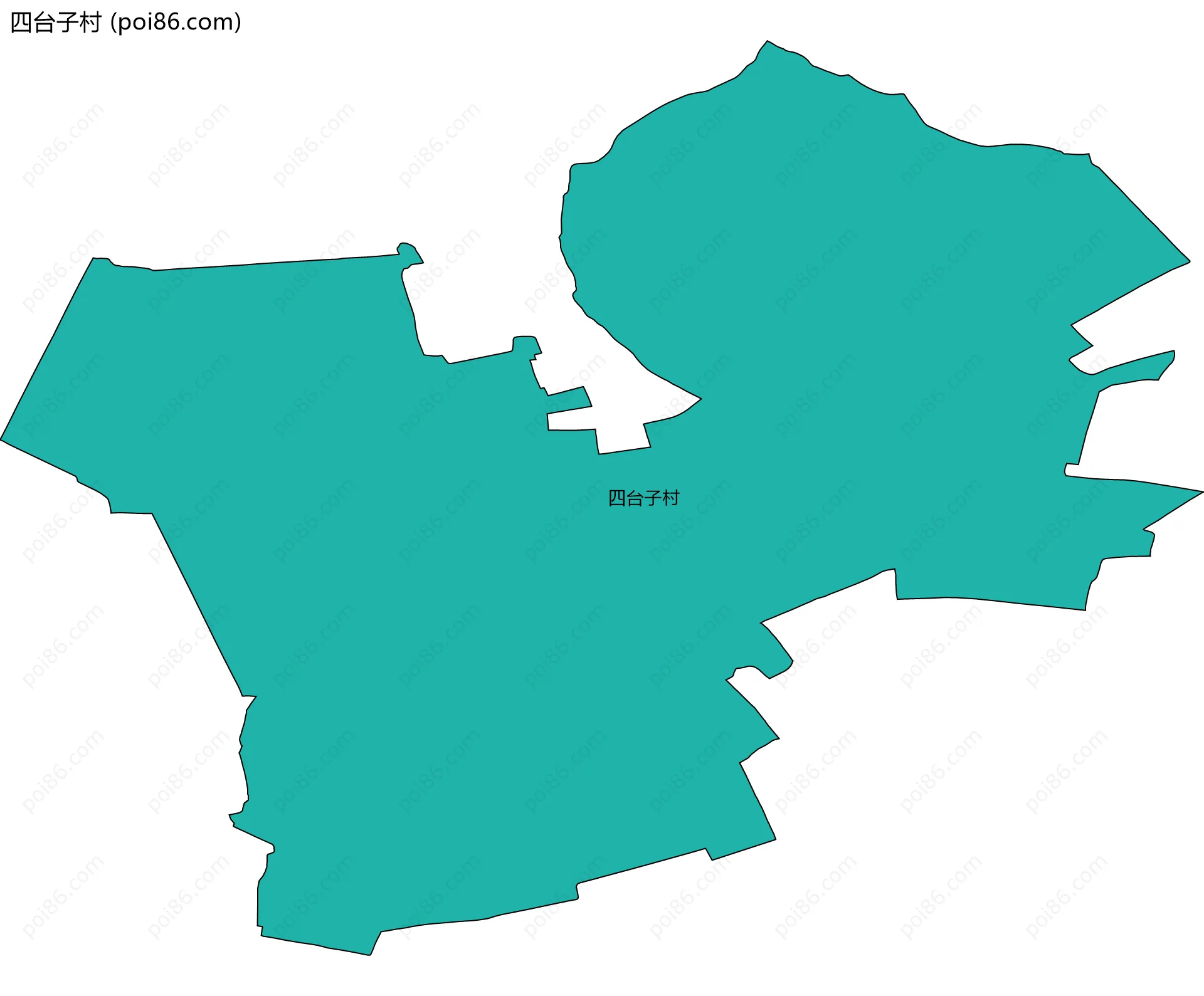 四台子村边界地图