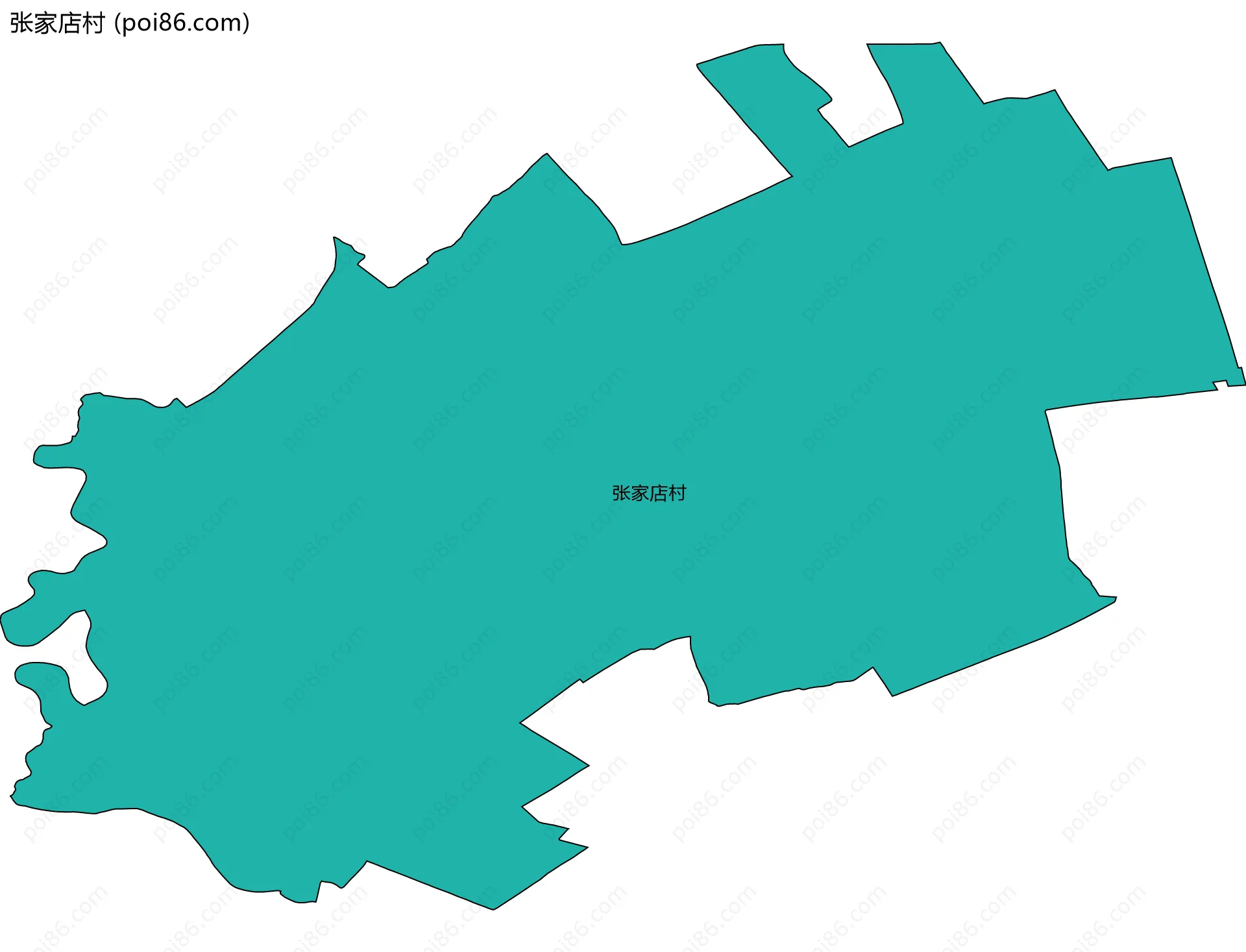 张家店村边界地图