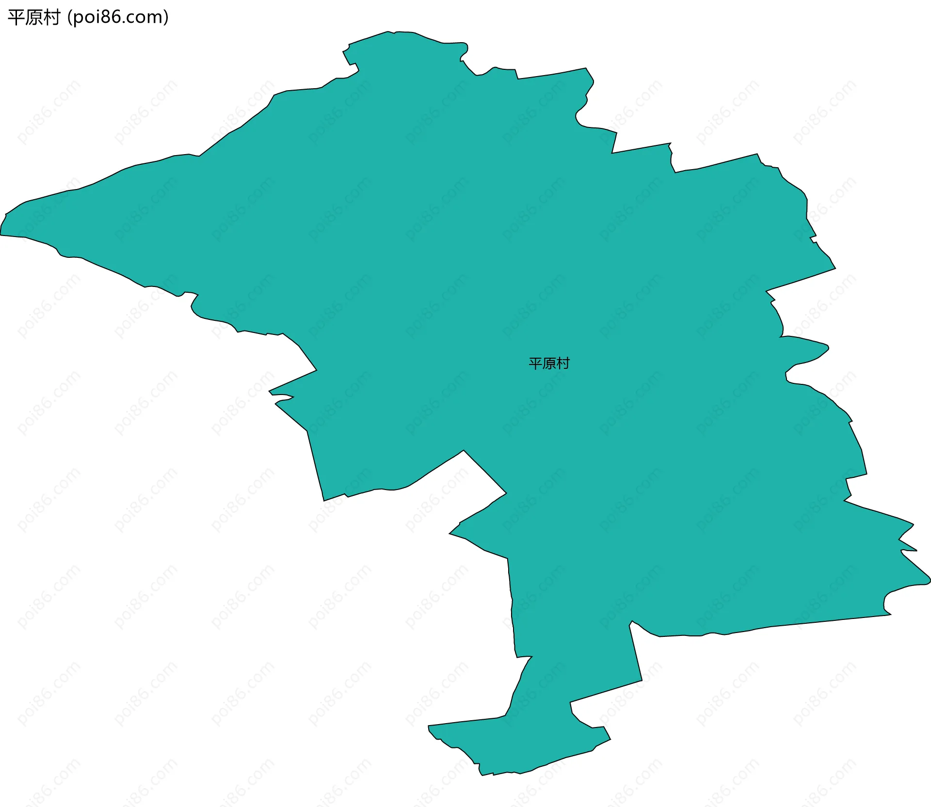 平原村边界地图