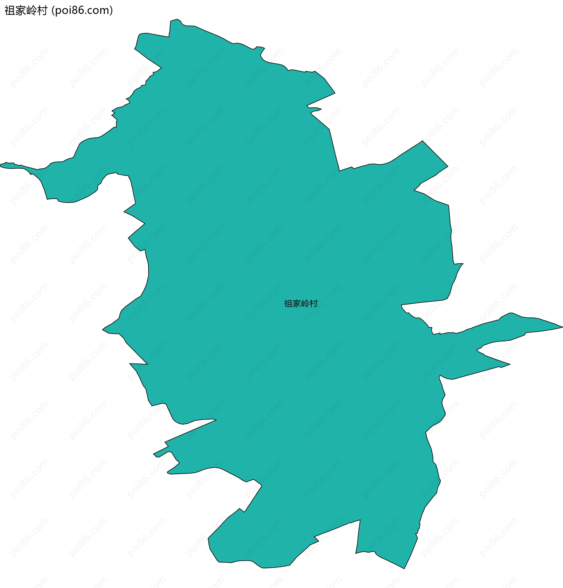 祖家岭村边界地图