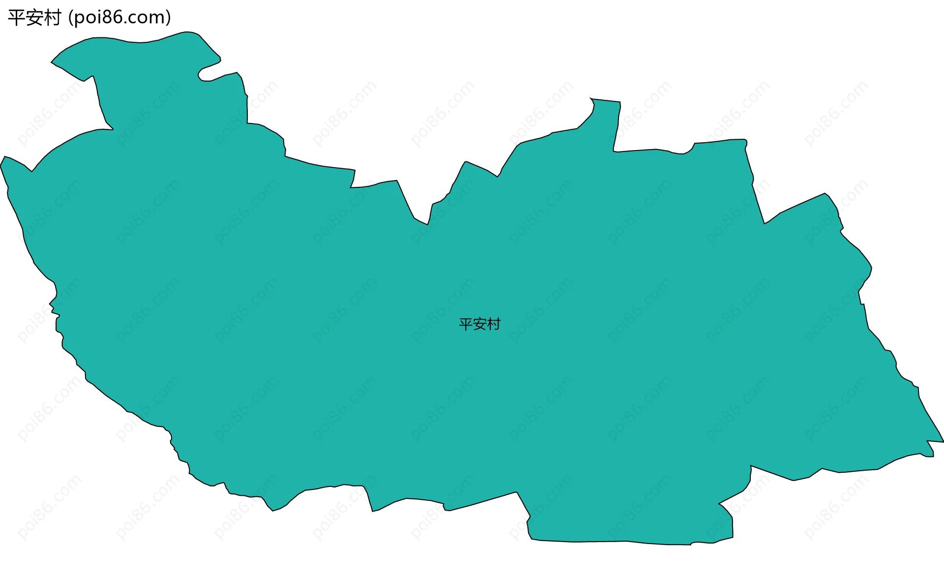 平安村边界地图