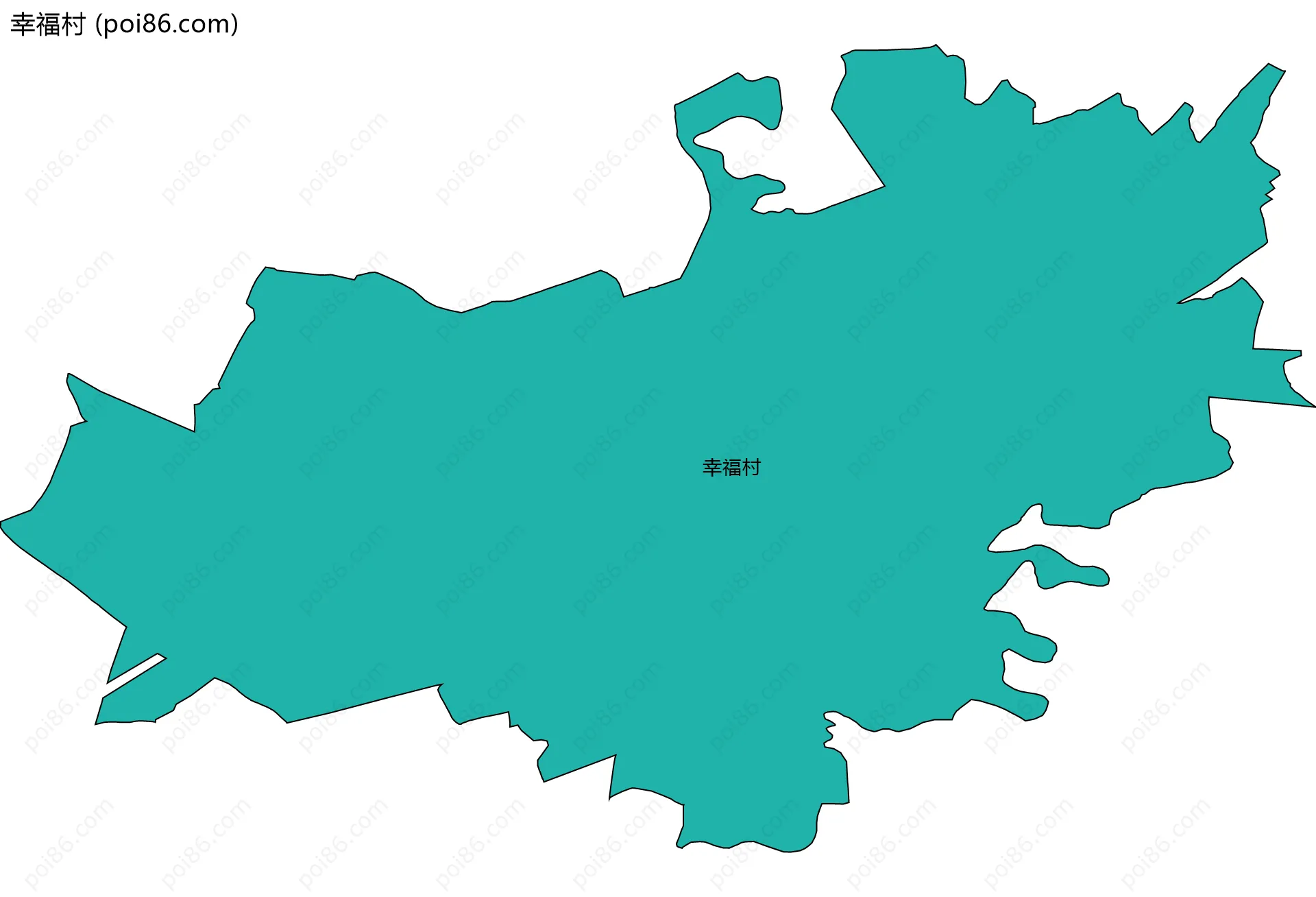 幸福村边界地图