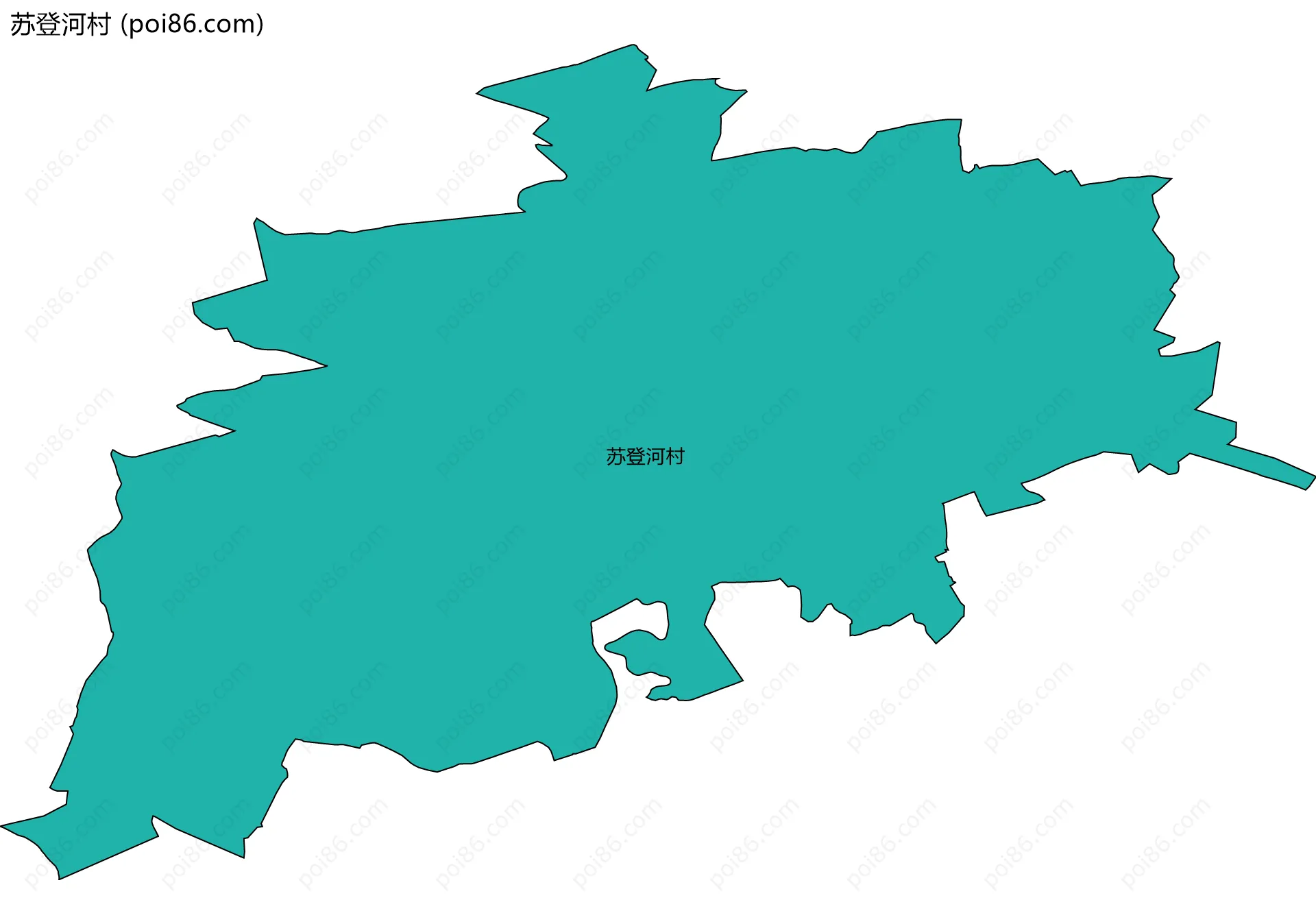 苏登河村边界地图