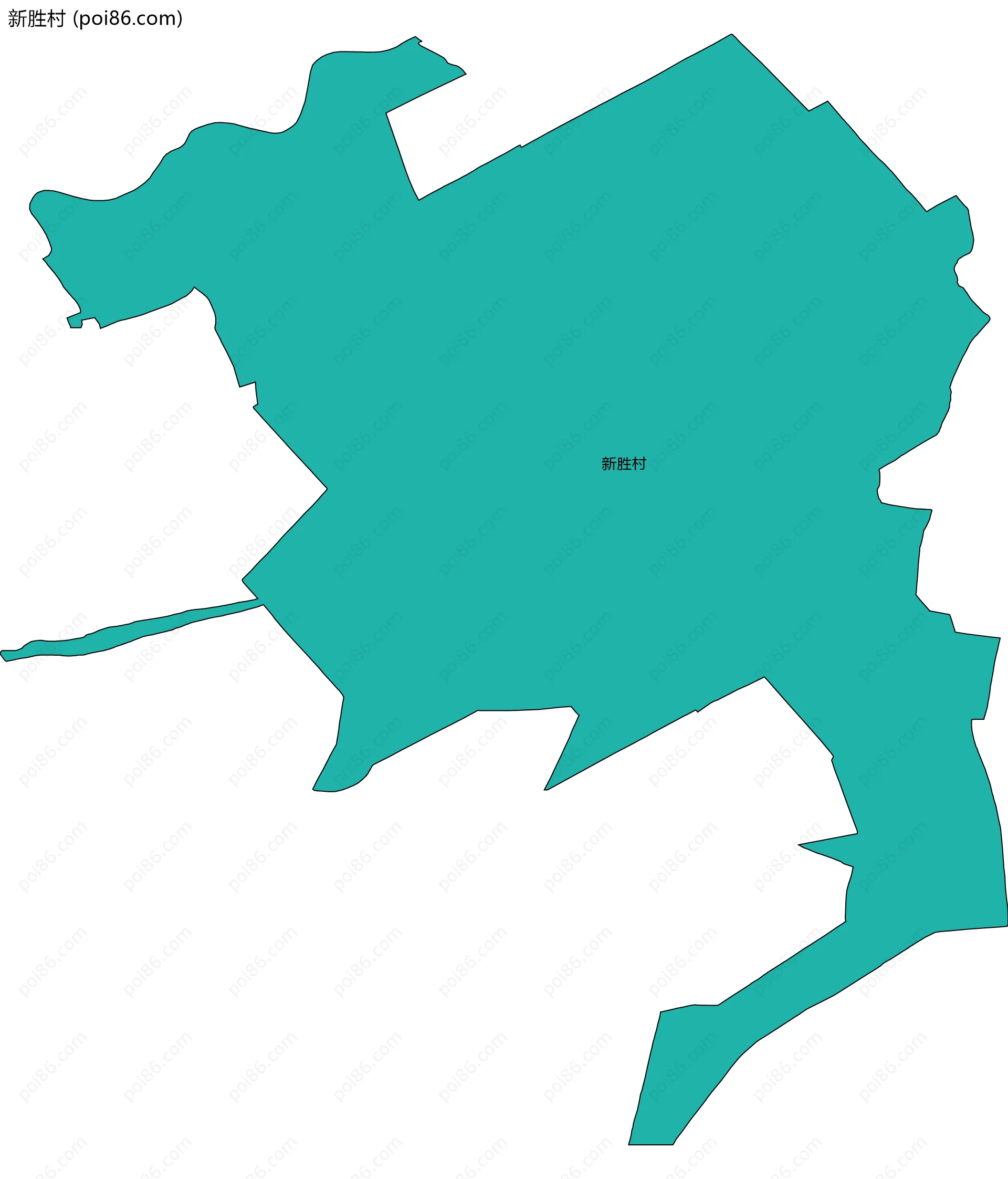 新胜村边界地图