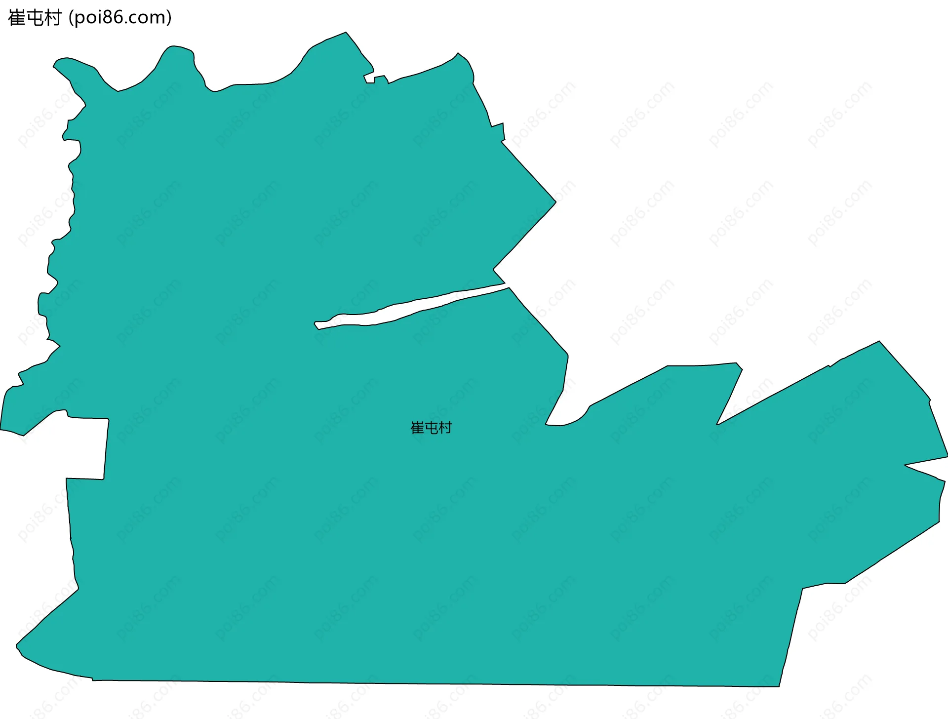崔屯村边界地图