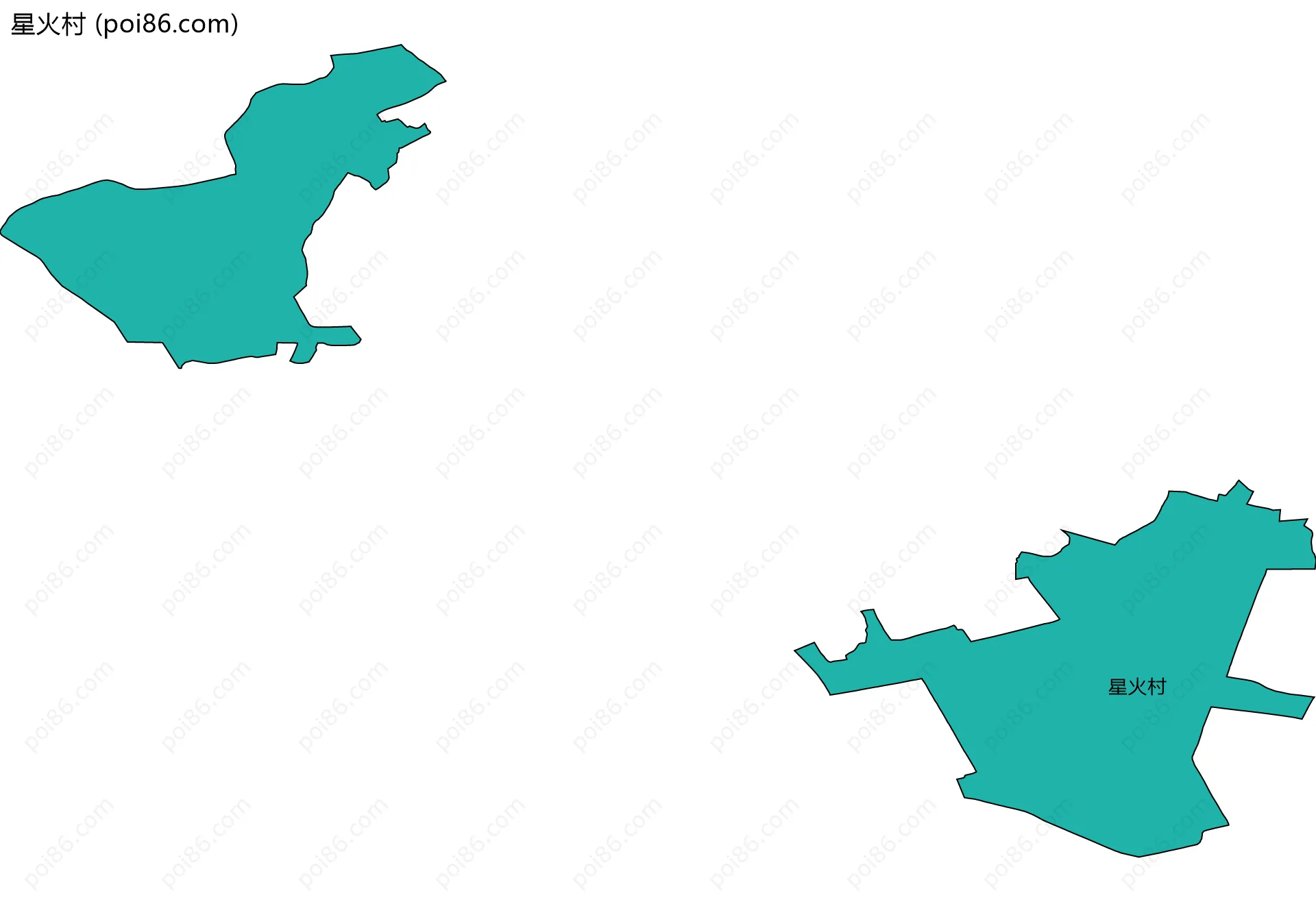 星火村边界地图