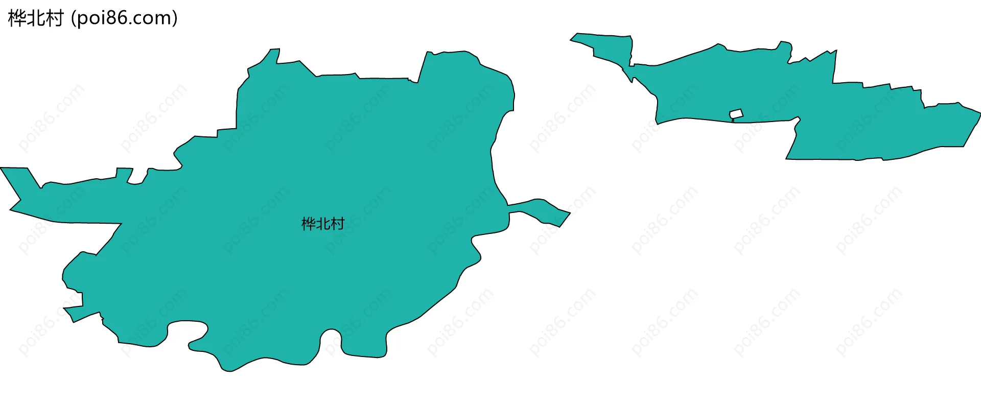 桦北村边界地图