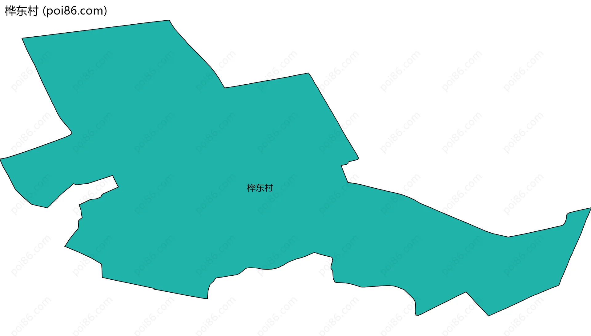 桦东村边界地图