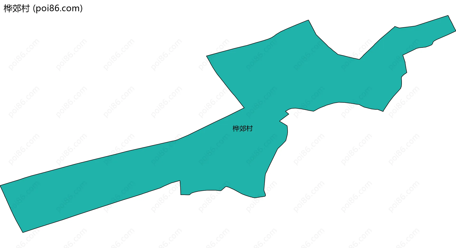 桦郊村边界地图