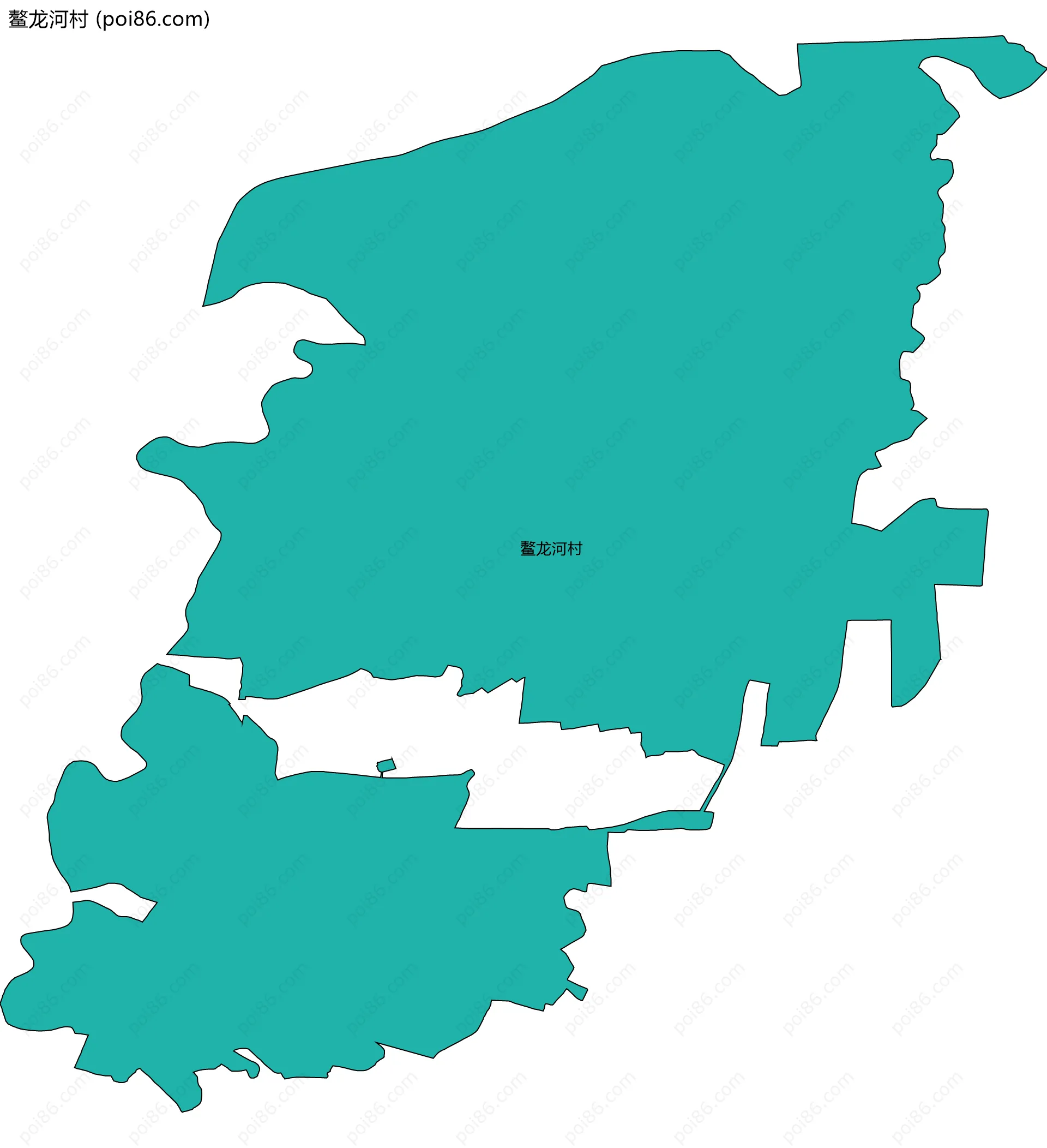 鳌龙河村边界地图