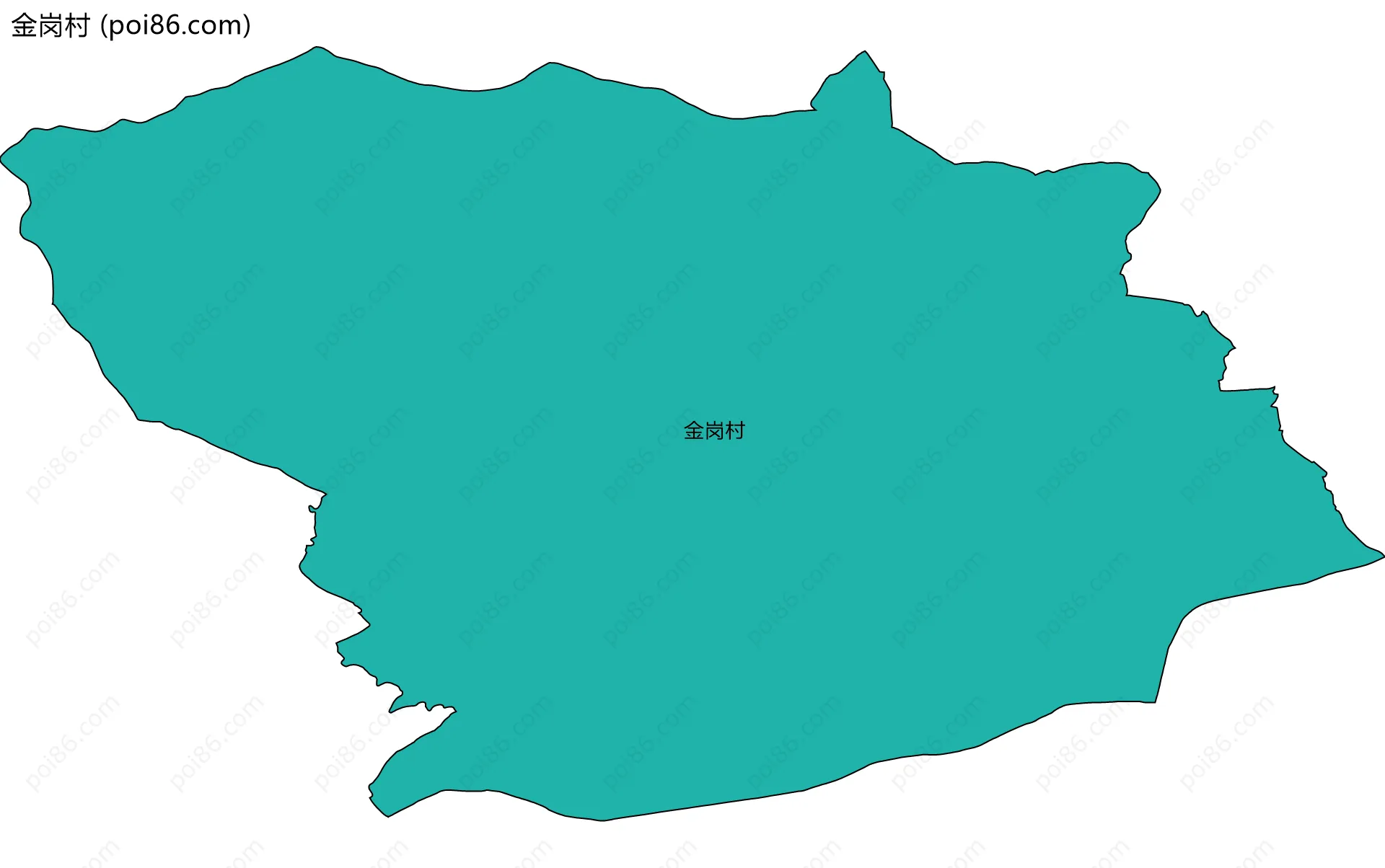 金岗村边界地图