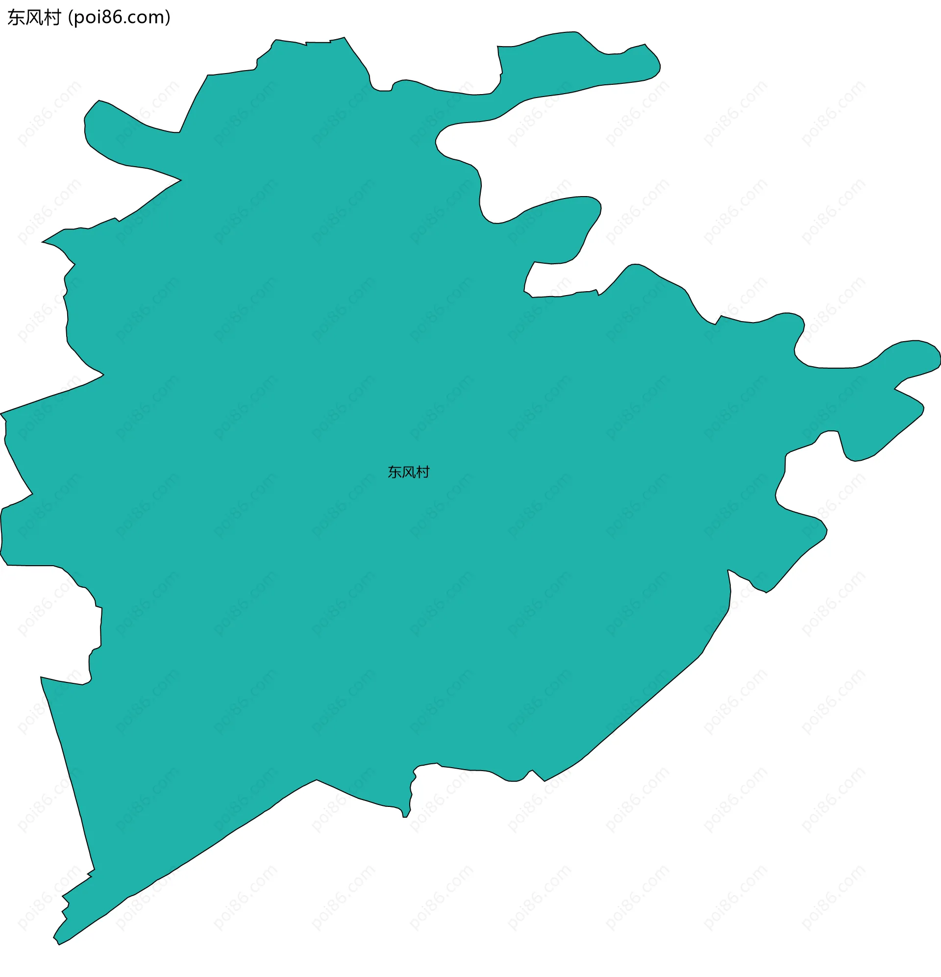 东风村边界地图