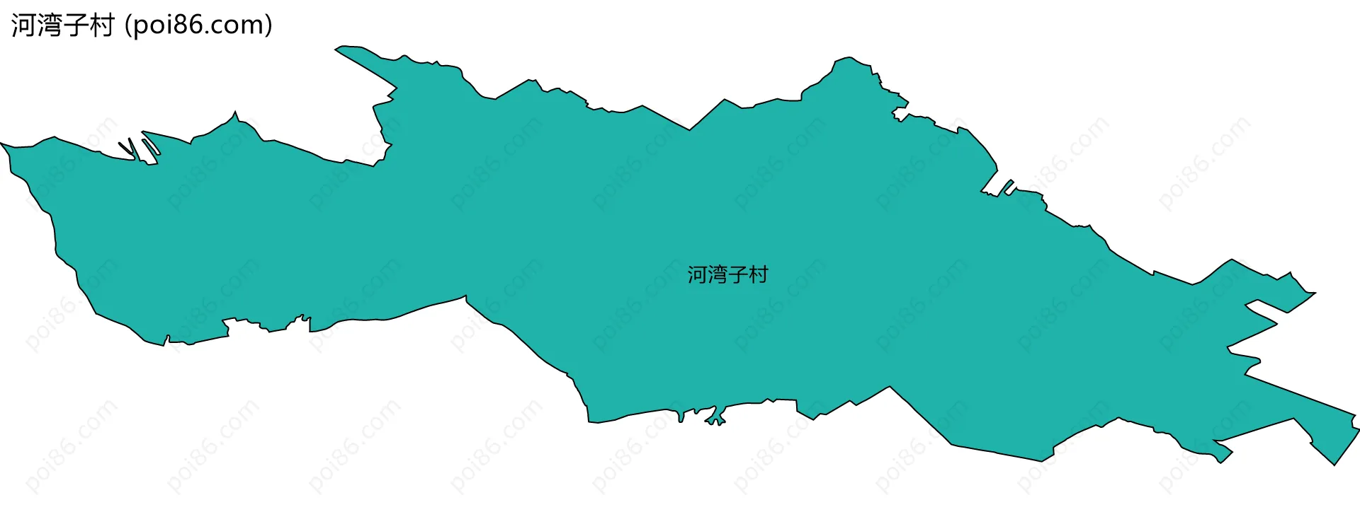 河湾子村边界地图