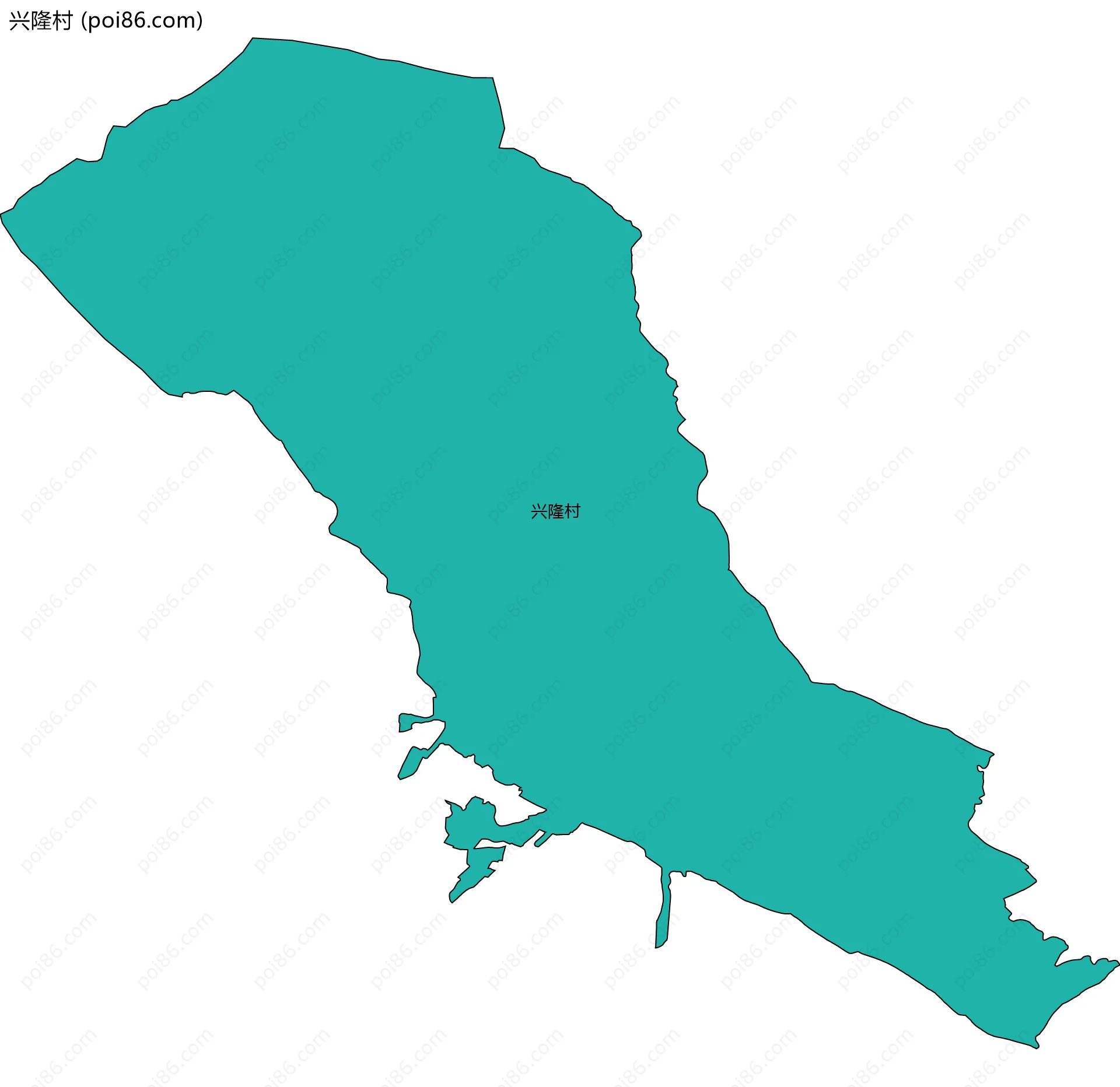 兴隆村边界地图