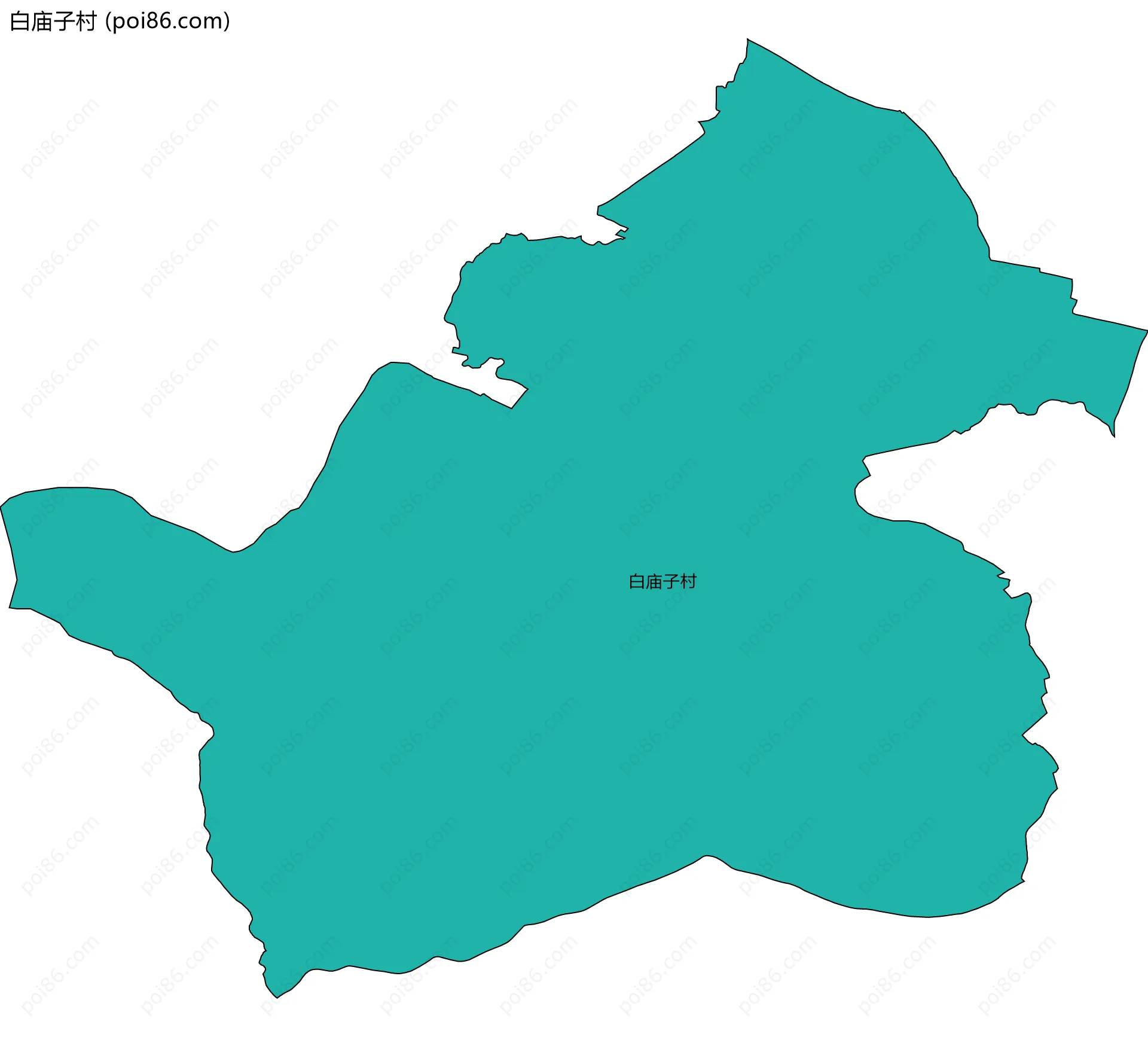 白庙子村边界地图
