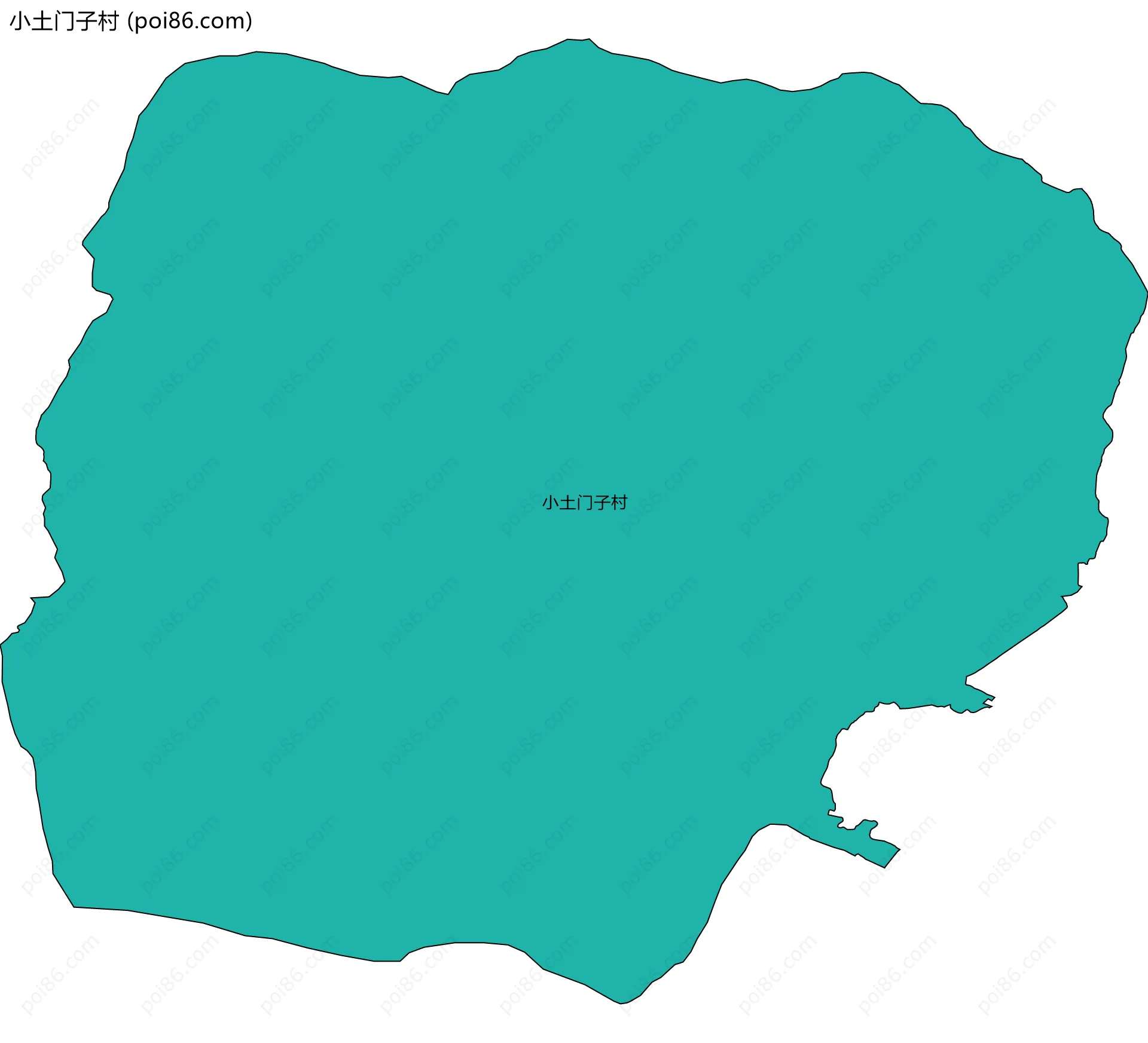 小土门子村边界地图
