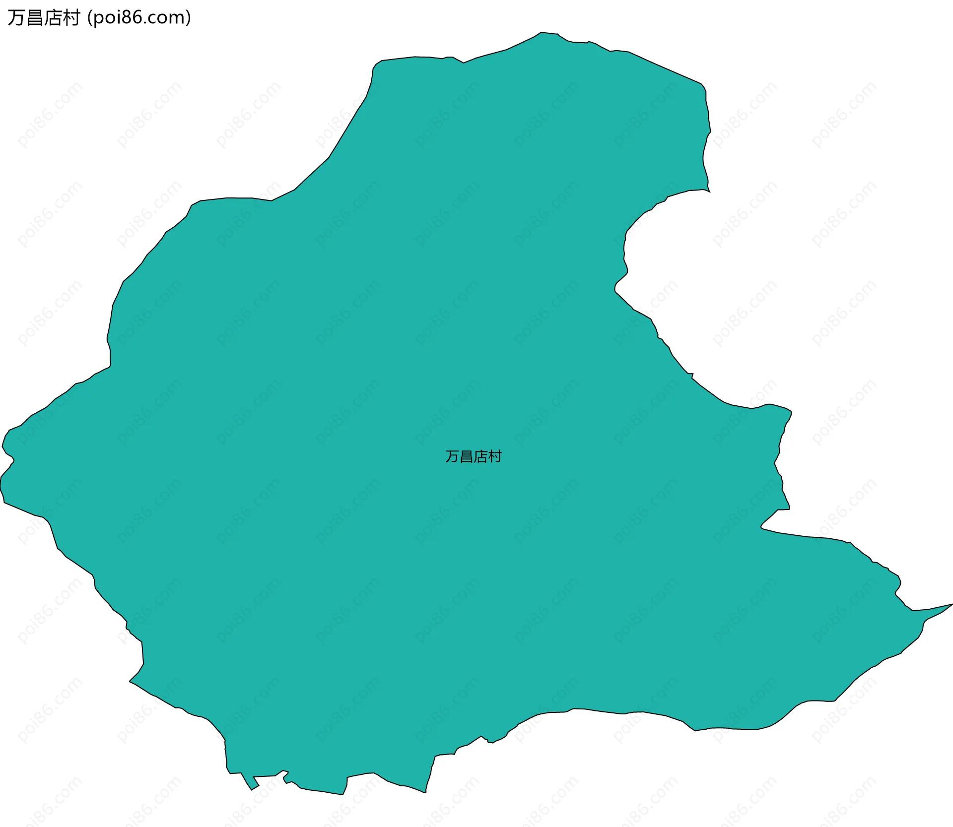 万昌店村边界地图