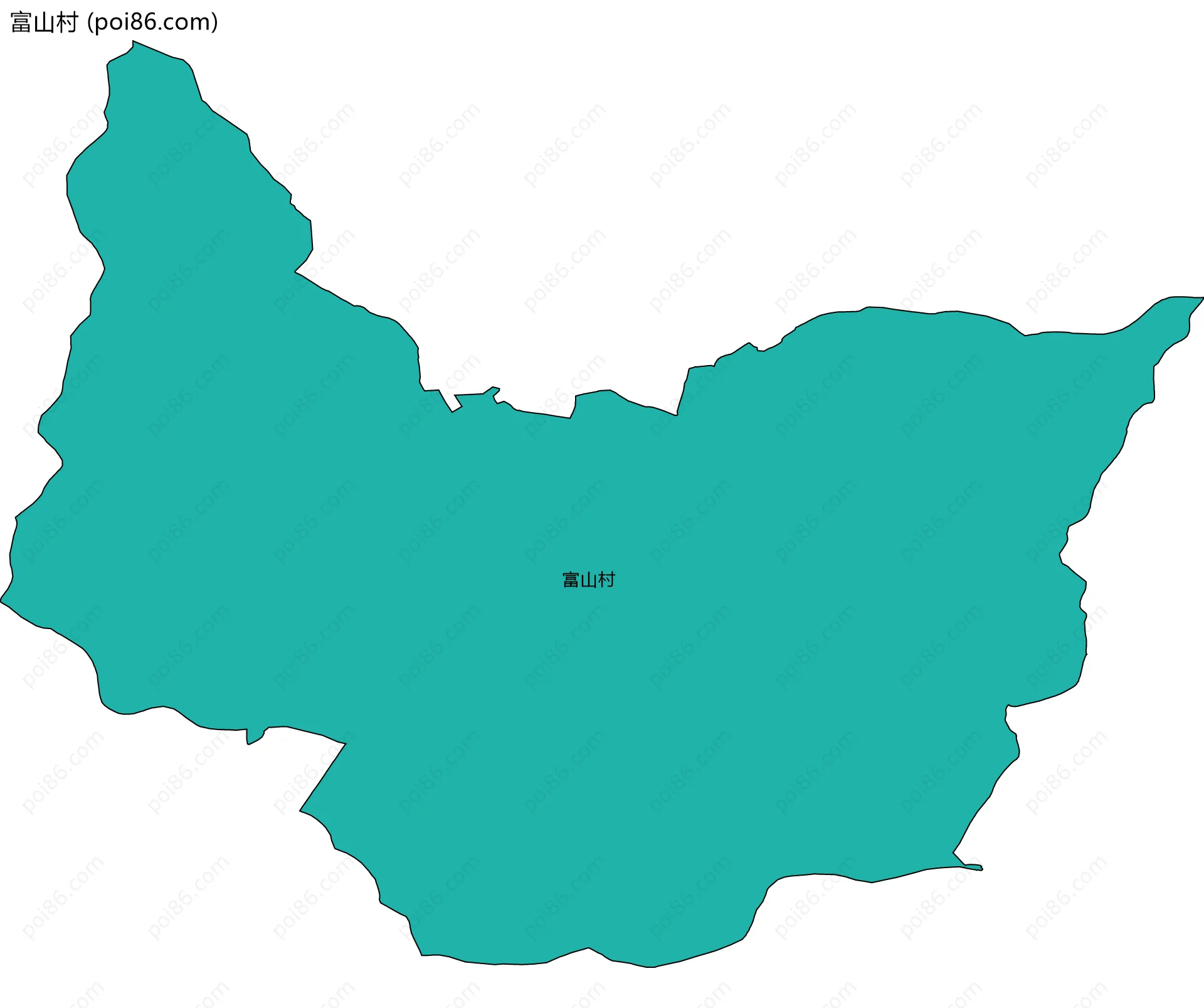 富山村边界地图