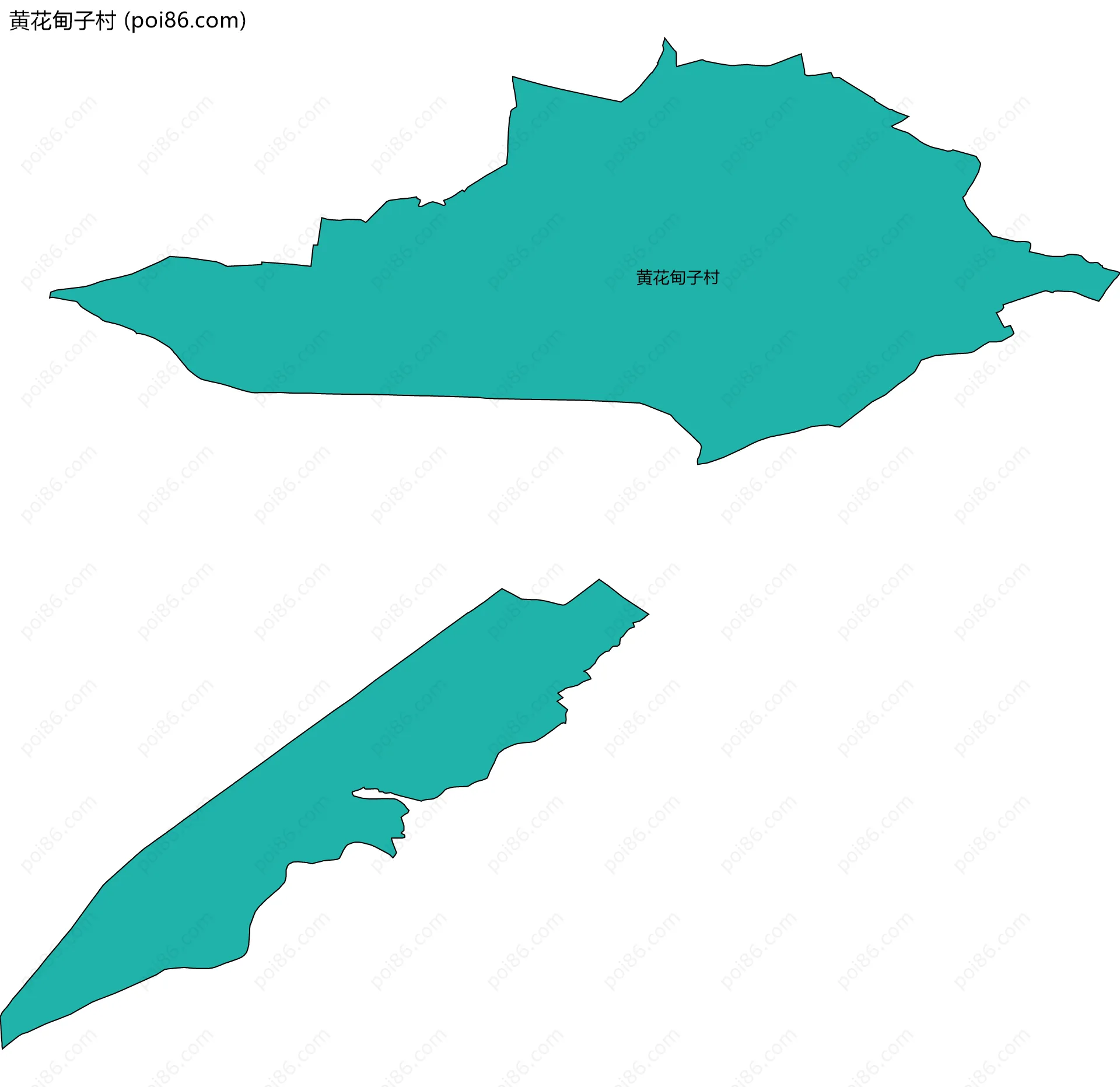 黄花甸子村边界地图