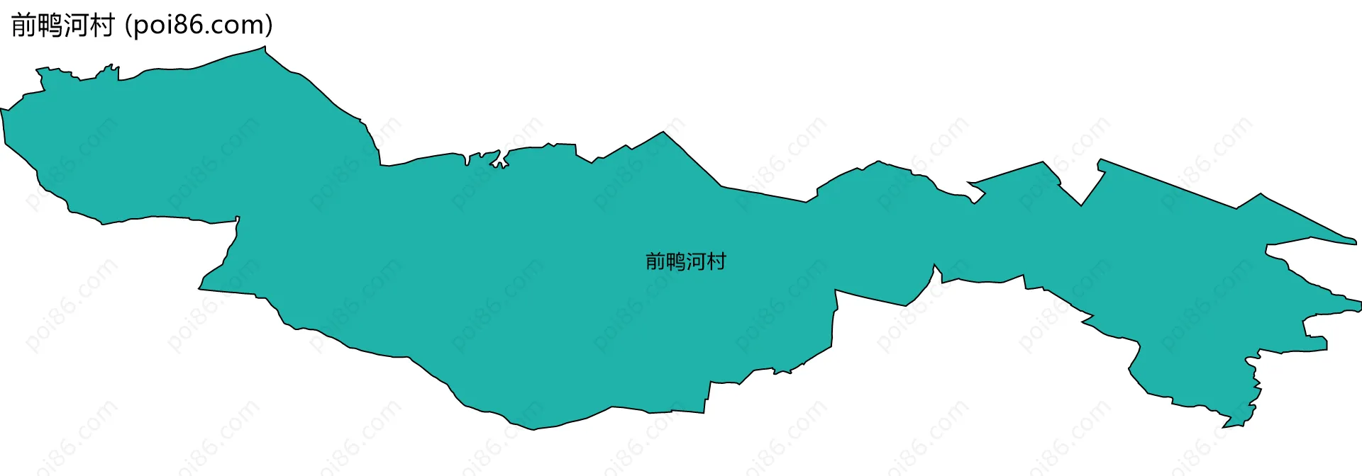 前鸭河村边界地图