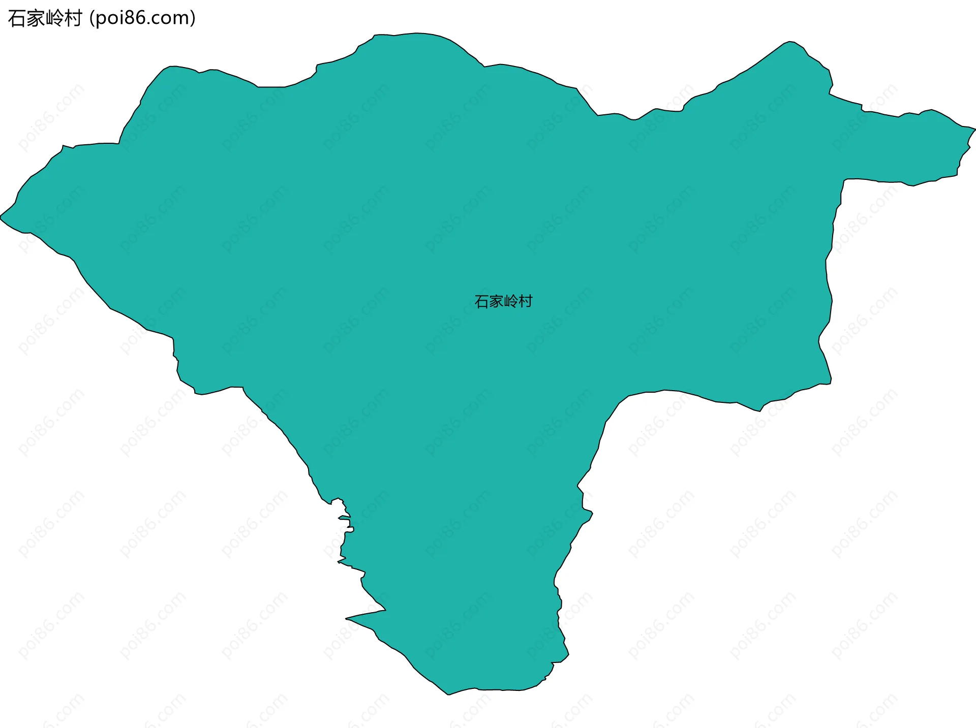 石家岭村边界地图