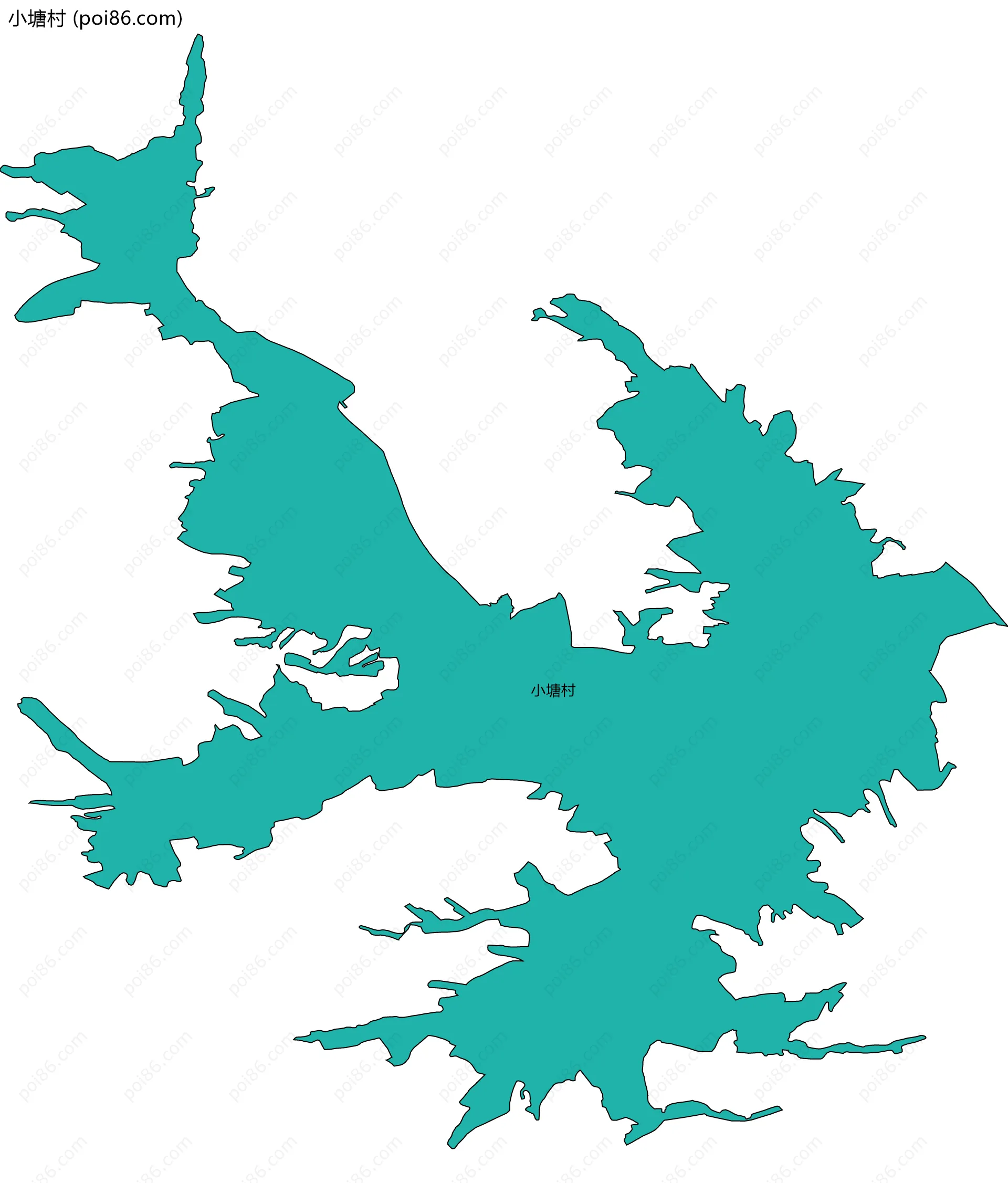 小塘村边界地图